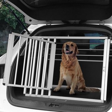 EUGAD Hunde-Transportbox, Alubox Reisebox für mittlere Hunde, B92x H66 x T65 cm