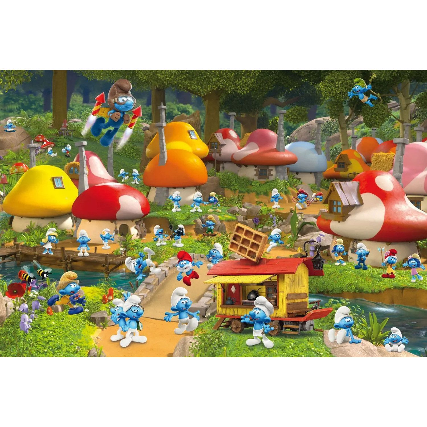 Schmidt Spiele Puzzle In Schlumpfhausen, 200 Teile, mit Add-on (2 Figuren), günstig online kaufen