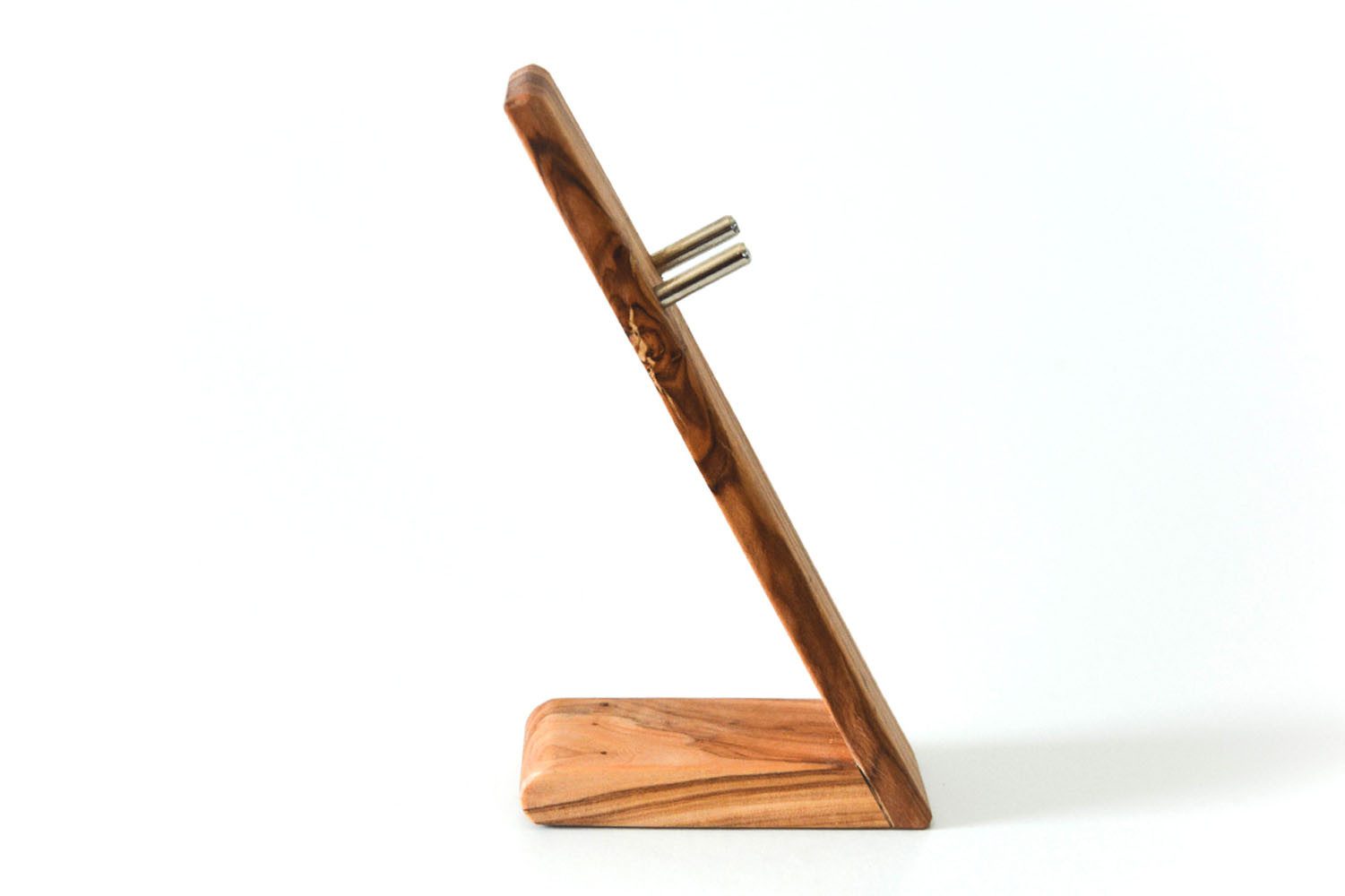 Olivenholz-erleben Rasierset-Ständer HELGOLAND, Halter für Nassrasierer aus Olivenholz, 1-tlg., Edler Standhalter – Rasierer immer griffbereit & elegant präsentiert