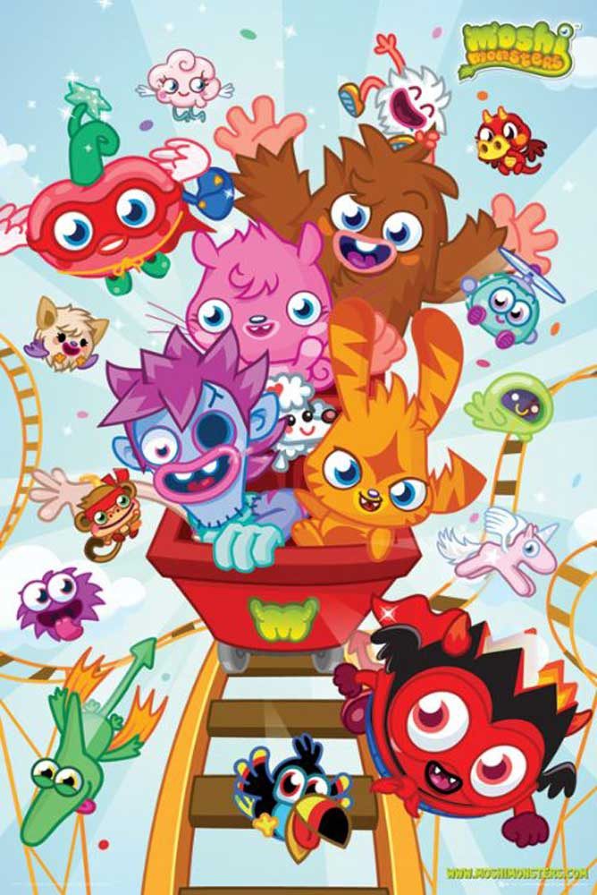 Poster Moshi Monsters - Poster - Achterbahn