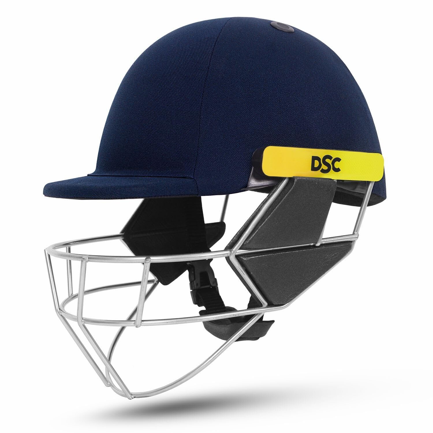 DSC Allroundhelm Scud Cricket-Helm Für Männer & Jungen, Lightweight (Paketinhalt: 1 Cricket-Helm + 1 Innenschaum-Set + 1 Helmbezug, kopfschutz, gesichtsschutz, batting helm, Wk helm), Festes Federstahlgitter, Verstellbarer Rückenstützriemen