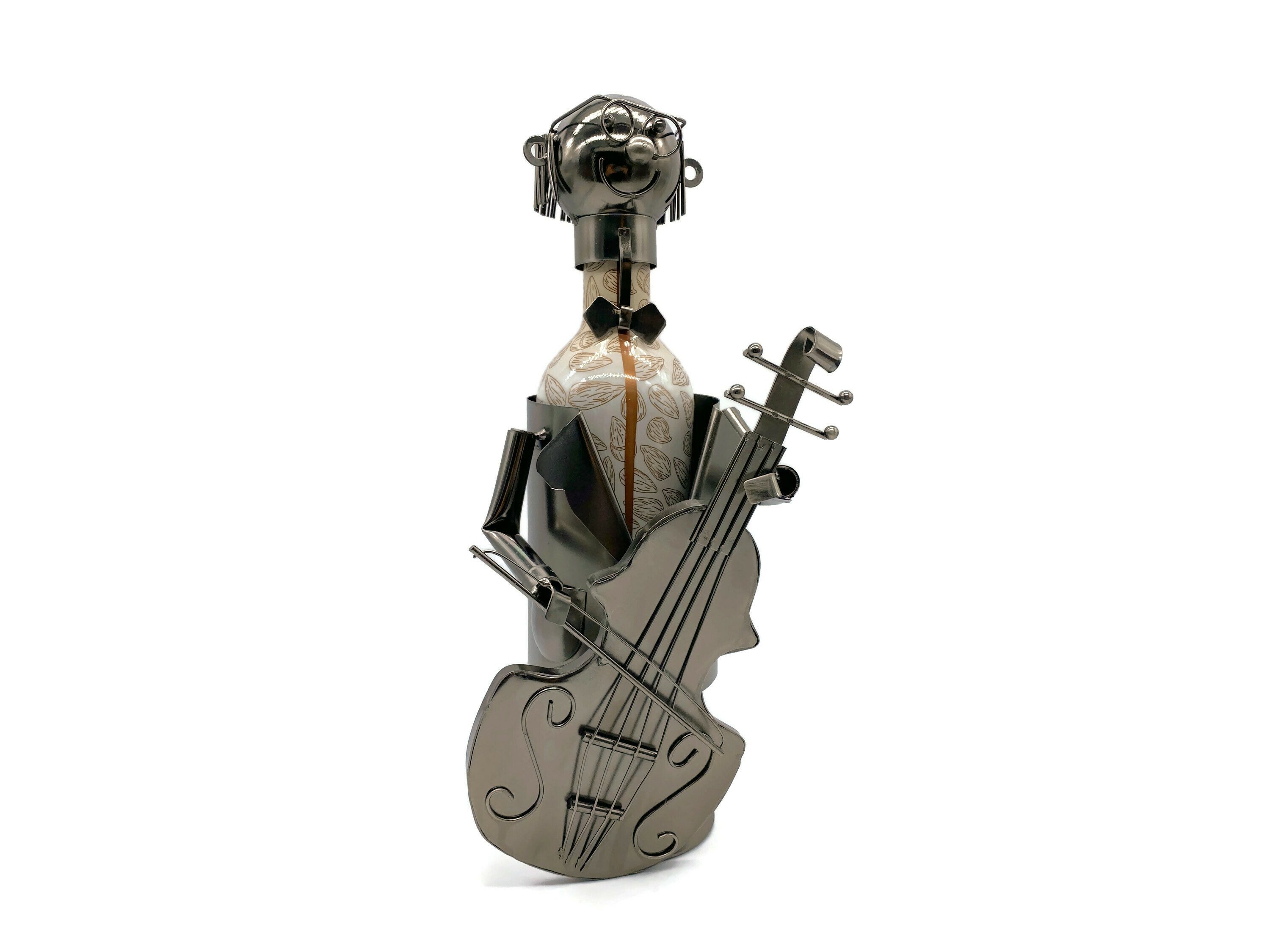 eXODA Weinflaschenhalter Cellospieler aus Metall, (1x günstig online kaufen