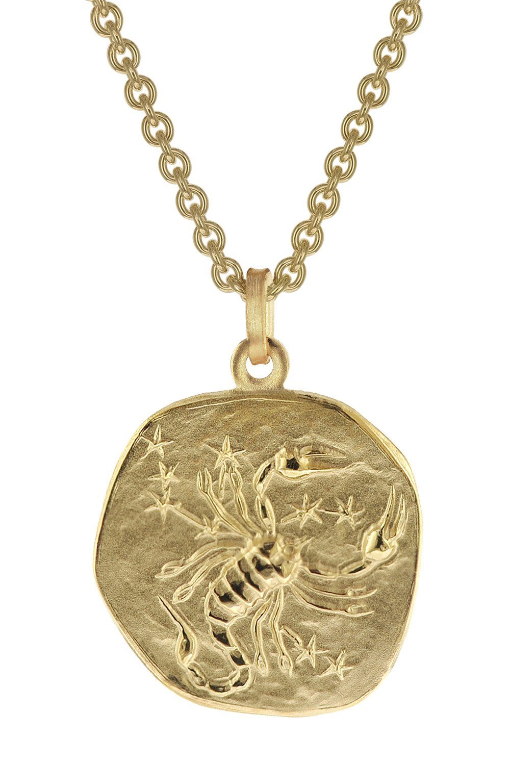 trendor Kette mit Anhänger Skorpion Ø 20 mm Gold auf Silber günstig online kaufen