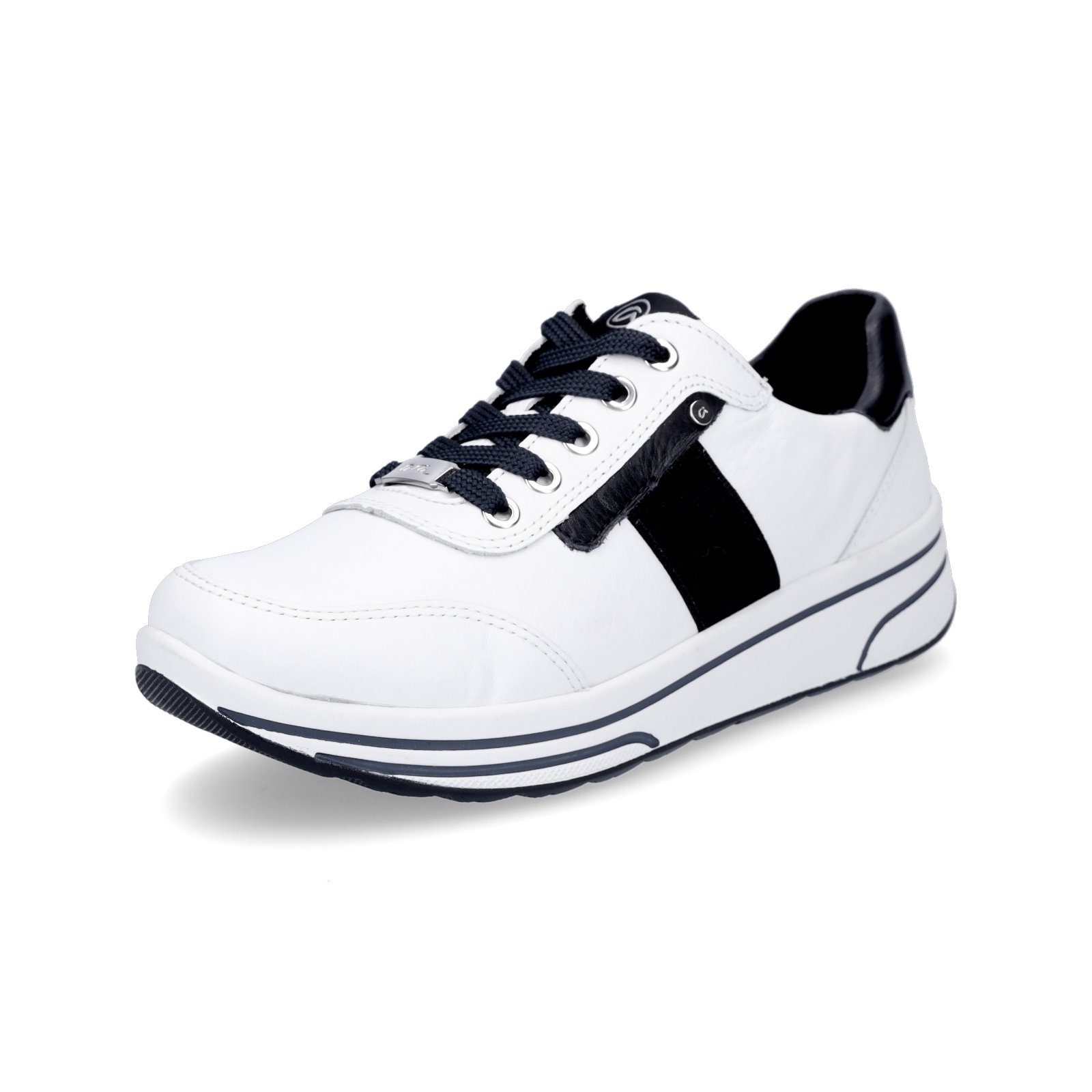 Ara Ara Damen 048117 Sneaker Sneaker weiß weiß Leder blau