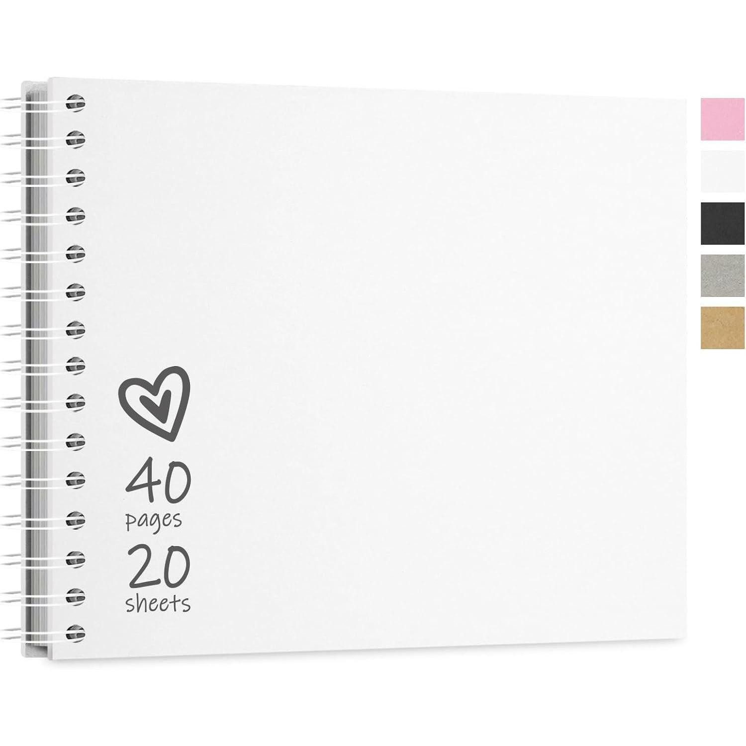 LuxusKollektion Sammelalbum Fotoalbum 28.5x20.5cm Hardcover Kraftpapier Spiral