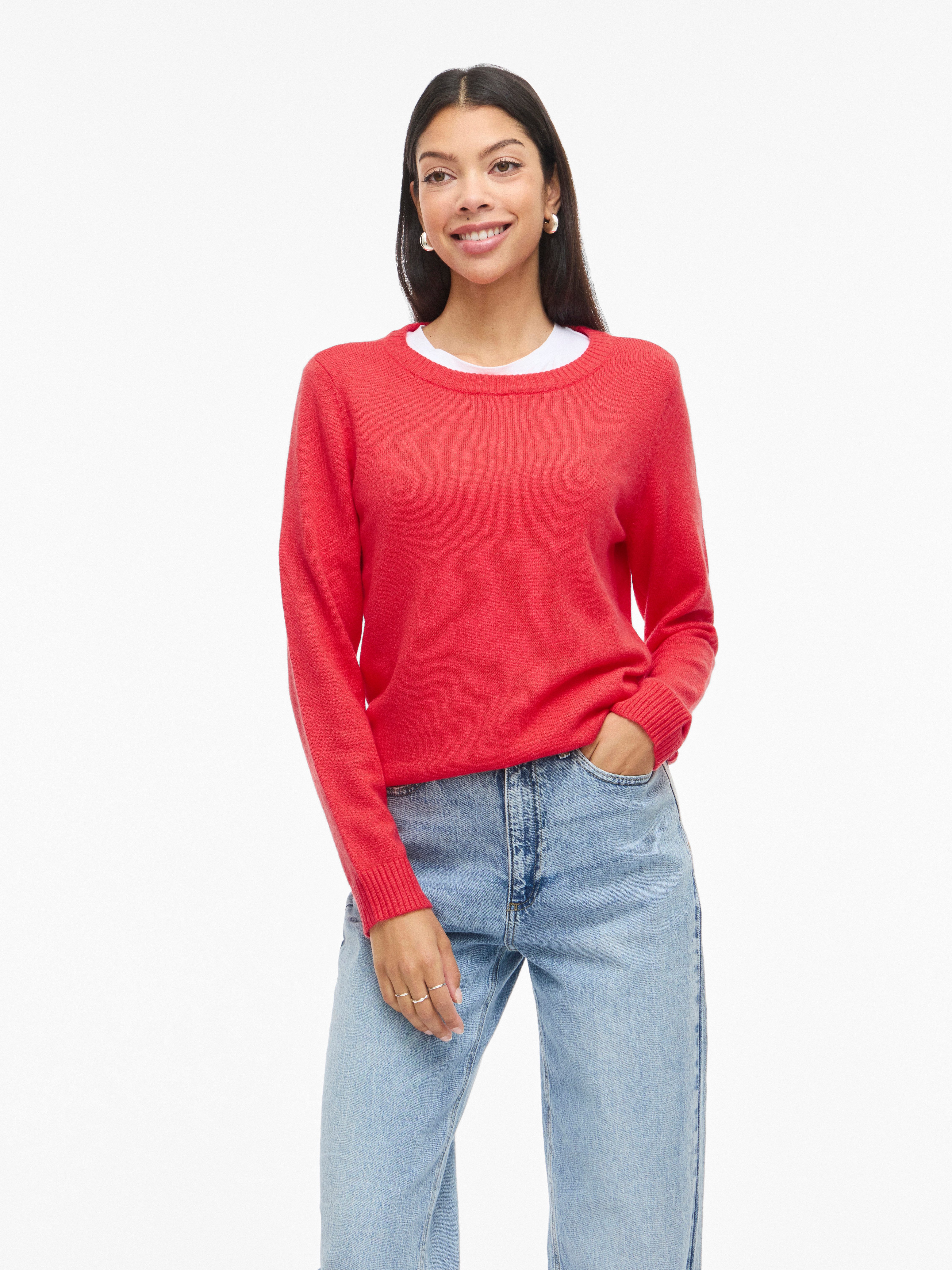 Rundhalspullover VIRIL O-NECK L/S KNIT TOP - NOOS