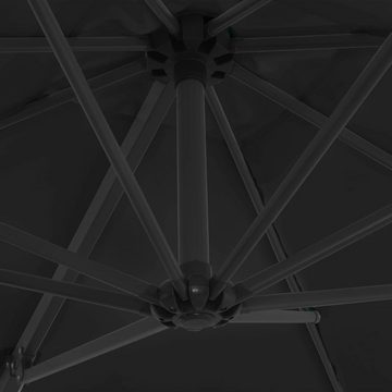 furnicato Sonnenschirm Ampelschirm mit Stahlmast Schwarz 250x250 cm
