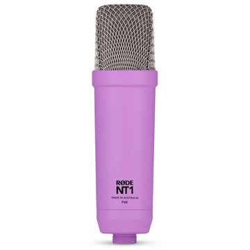 RØDE Mikrofon NT1 Signature Purple (Studio-Mikrofon Lila), mit Gelenkarm Weiss