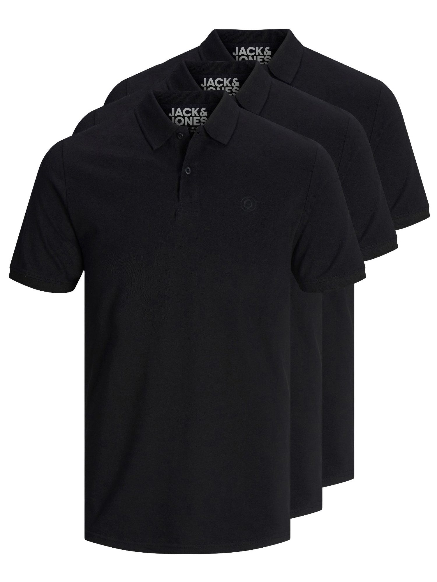 Jack & Jones Poloshirt Basic (3-tlg., 3er Pack) slimfit / figurbetont gesch günstig online kaufen