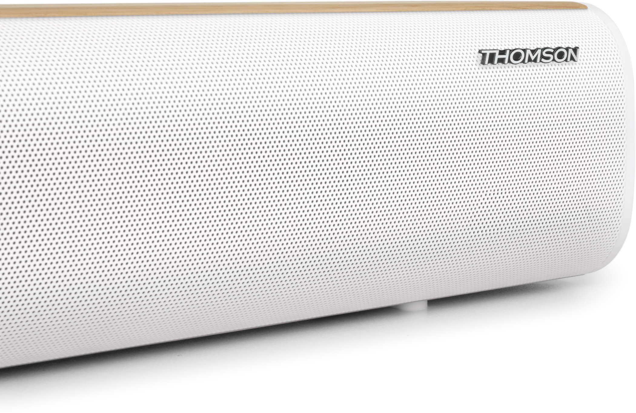 Thomson Bluetooth Soundbar SB401BT Soundsystem weiß Holz braun TH389173 Soundbar