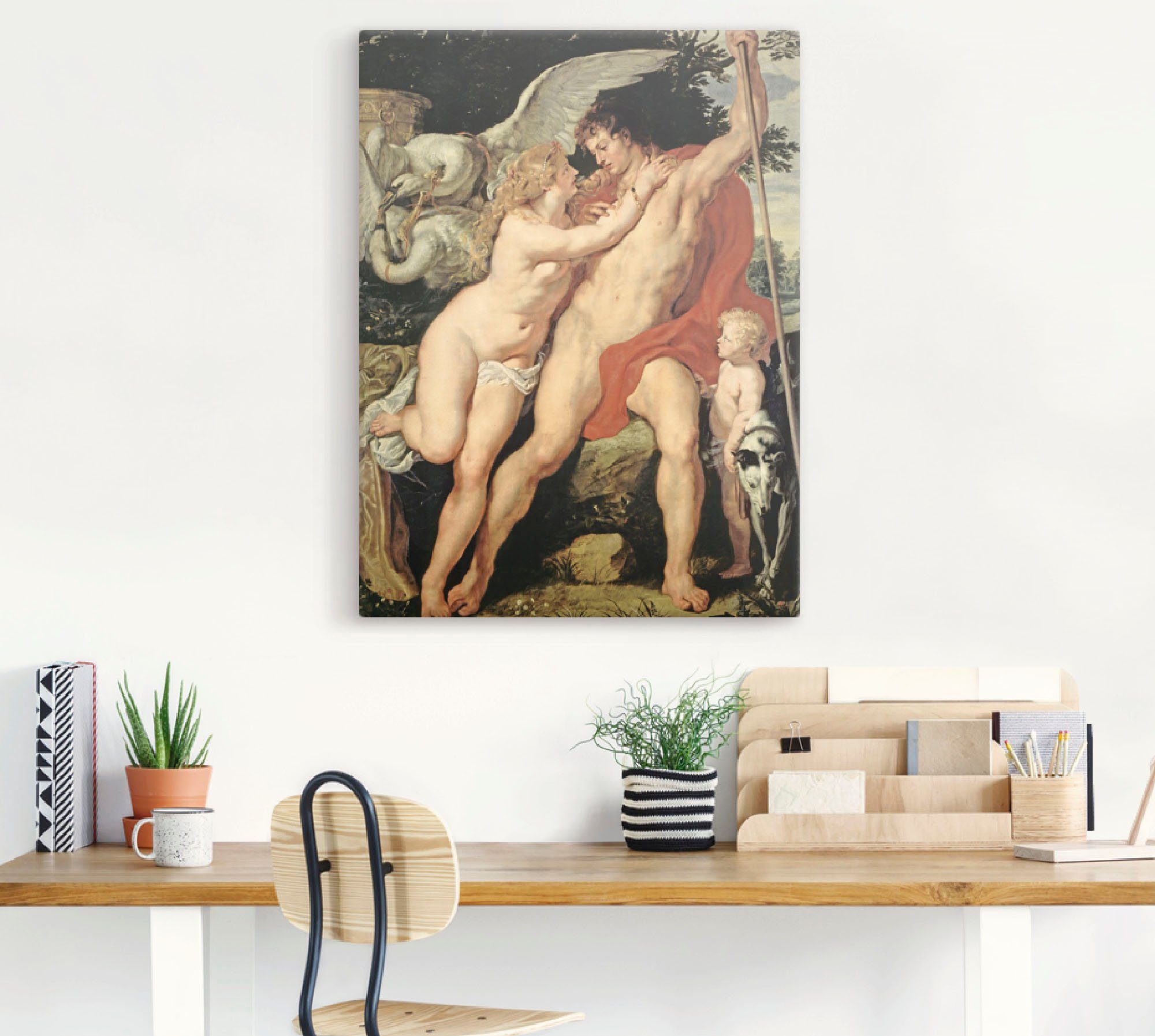 Artland Leinwandbild Venus und Adonis. Um 1610, Paar (1 St), auf Holzrahmen gespannt