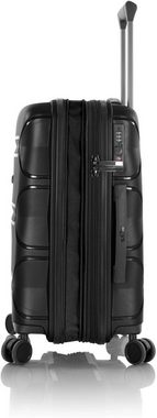 Heys Hartschalen-Trolley Milos schwarz, 53 cm, 4 Rollen, Reisegepäck Handgepäck-Koffer TSA Schloss Volumenerweiterung