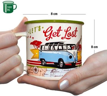 Nostalgic-Art Tasse Emaille-Becher - Volkswagen - VW Bulli - Let's Get Lost