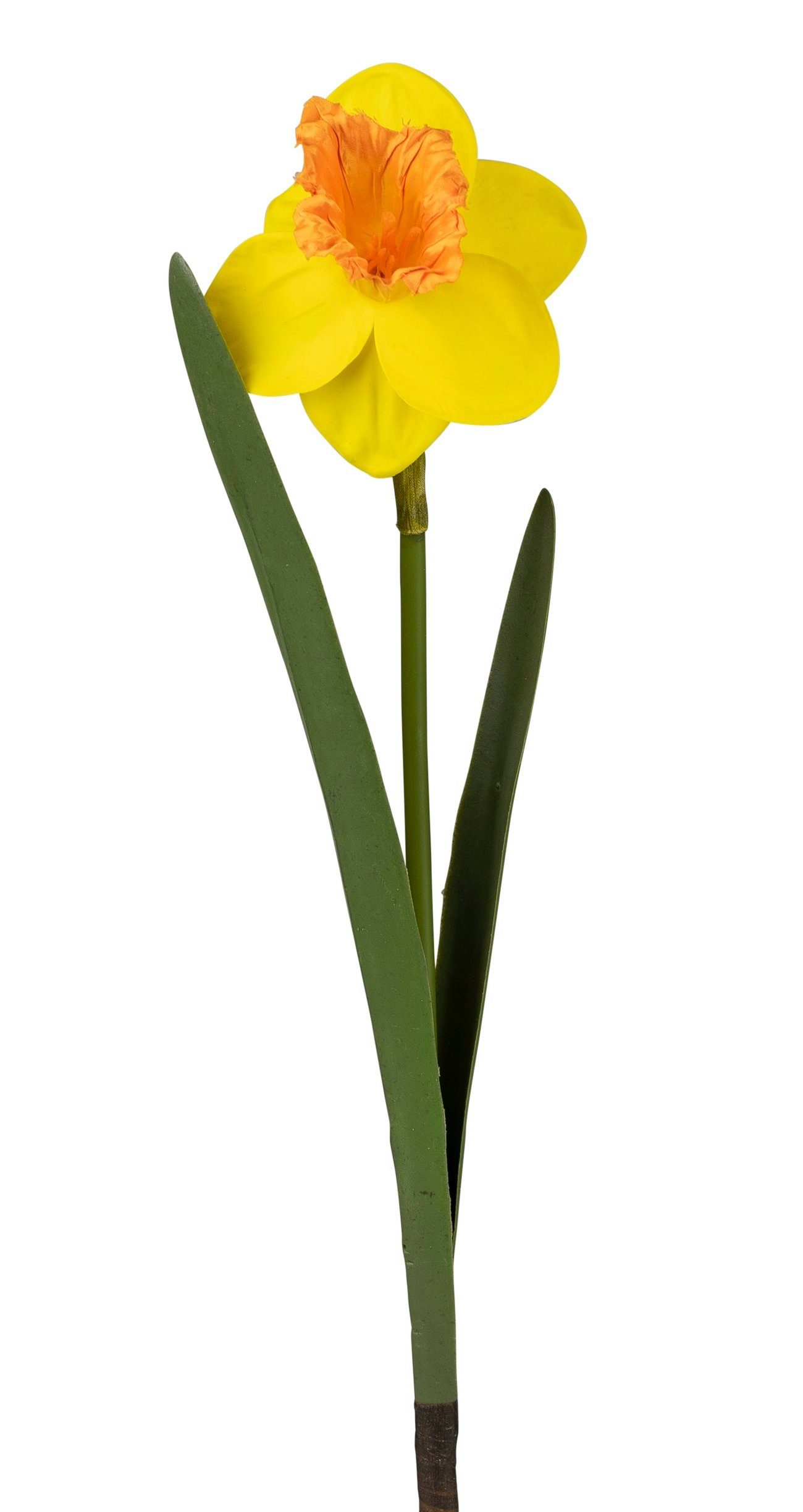 Kunstblume künstlicher blühende Narzisse gelb Osterdeko 44cm Kunstpflanze, dekojohnson, Höhe 44 cm