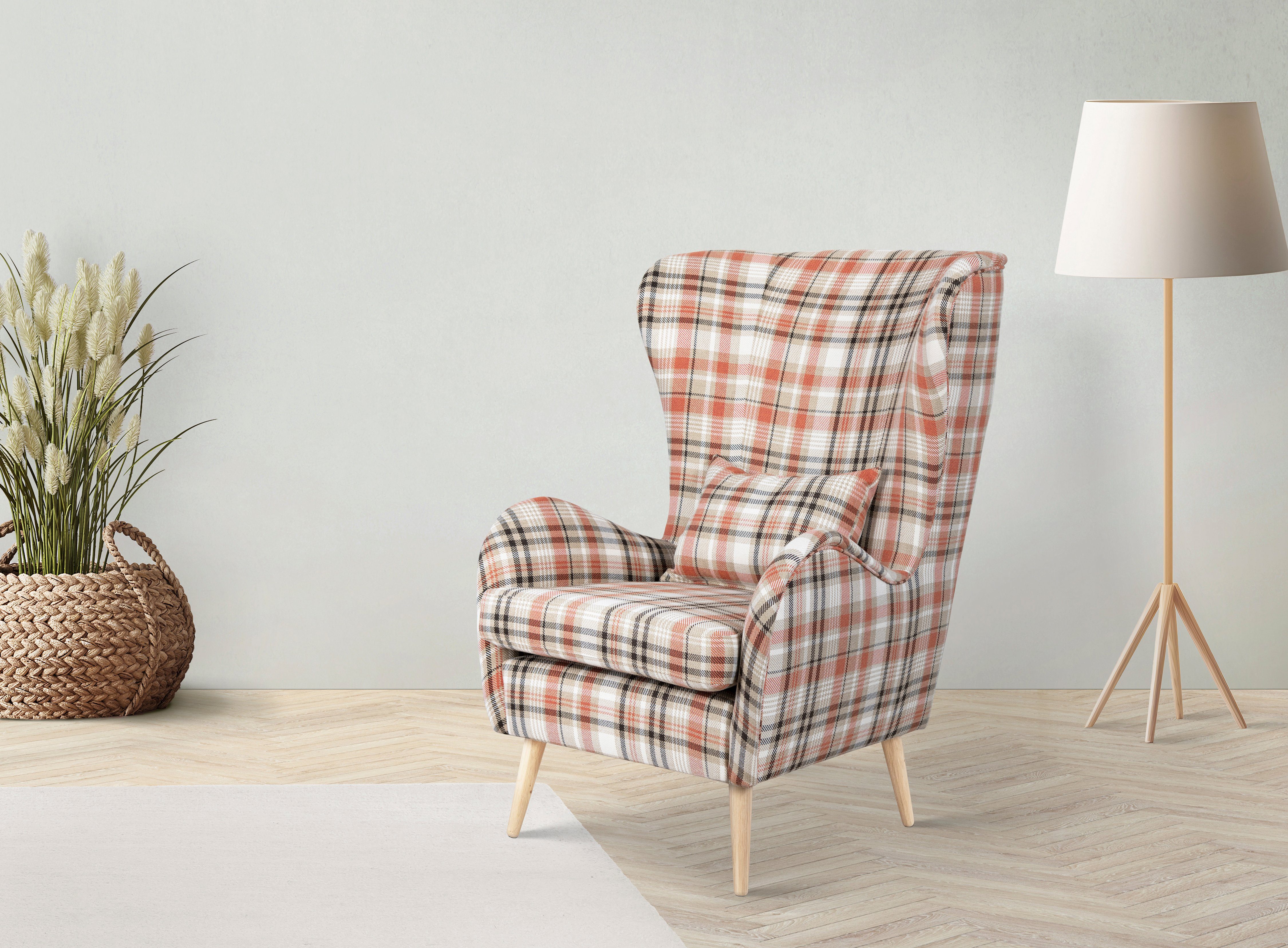 Home affaire Sessel Charles Ohrensessel, groß und gemütlich in modernem Design