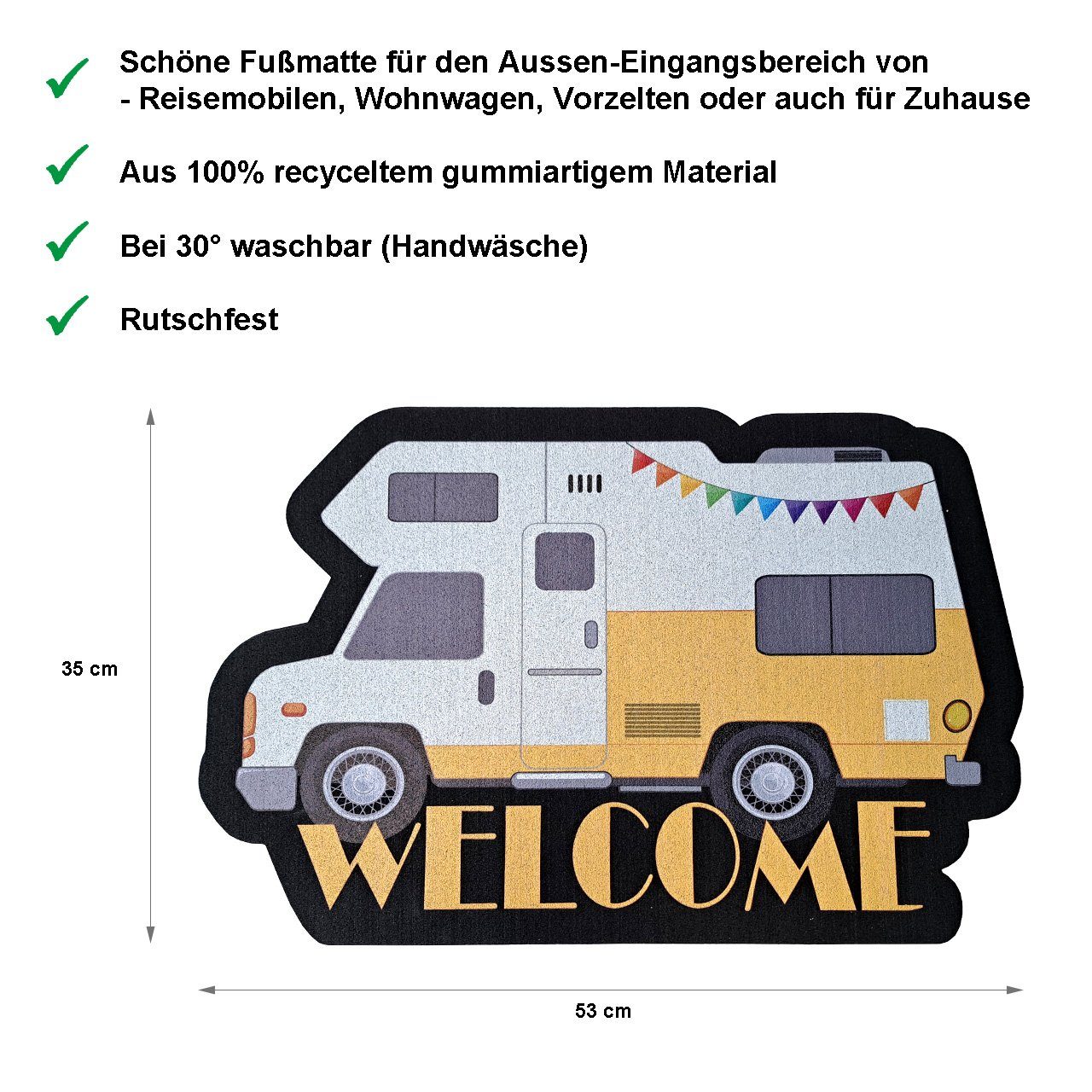 BlueCraft Fußmatte, für Wohnwagen Wohnmobil Camping Vorzelt Caravab Teppich günstig online kaufen