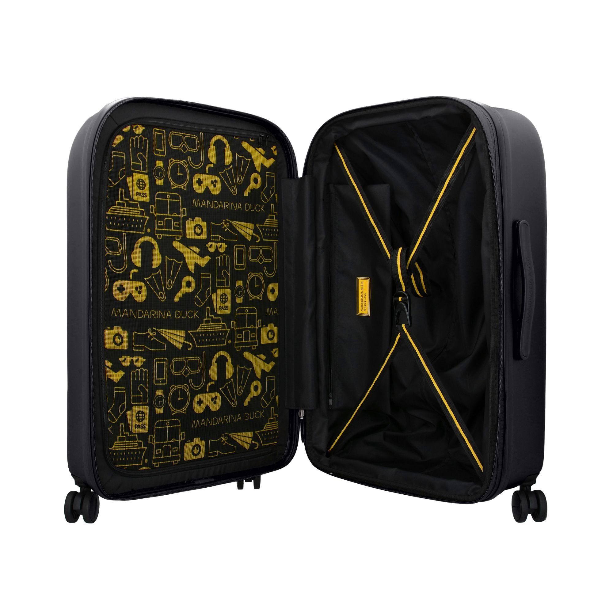 Rollen, Polycarbonat Hartschalen-Trolley Logoduck, Mandarina Duck black 4