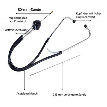 Fivejoy Auto Stethoskop,KFZ Zylinder Stethoskop Mechanik Motor Reparatur Teste Kopfhörer (Diagnosewerkzeug Problem Finder Werkzeug)