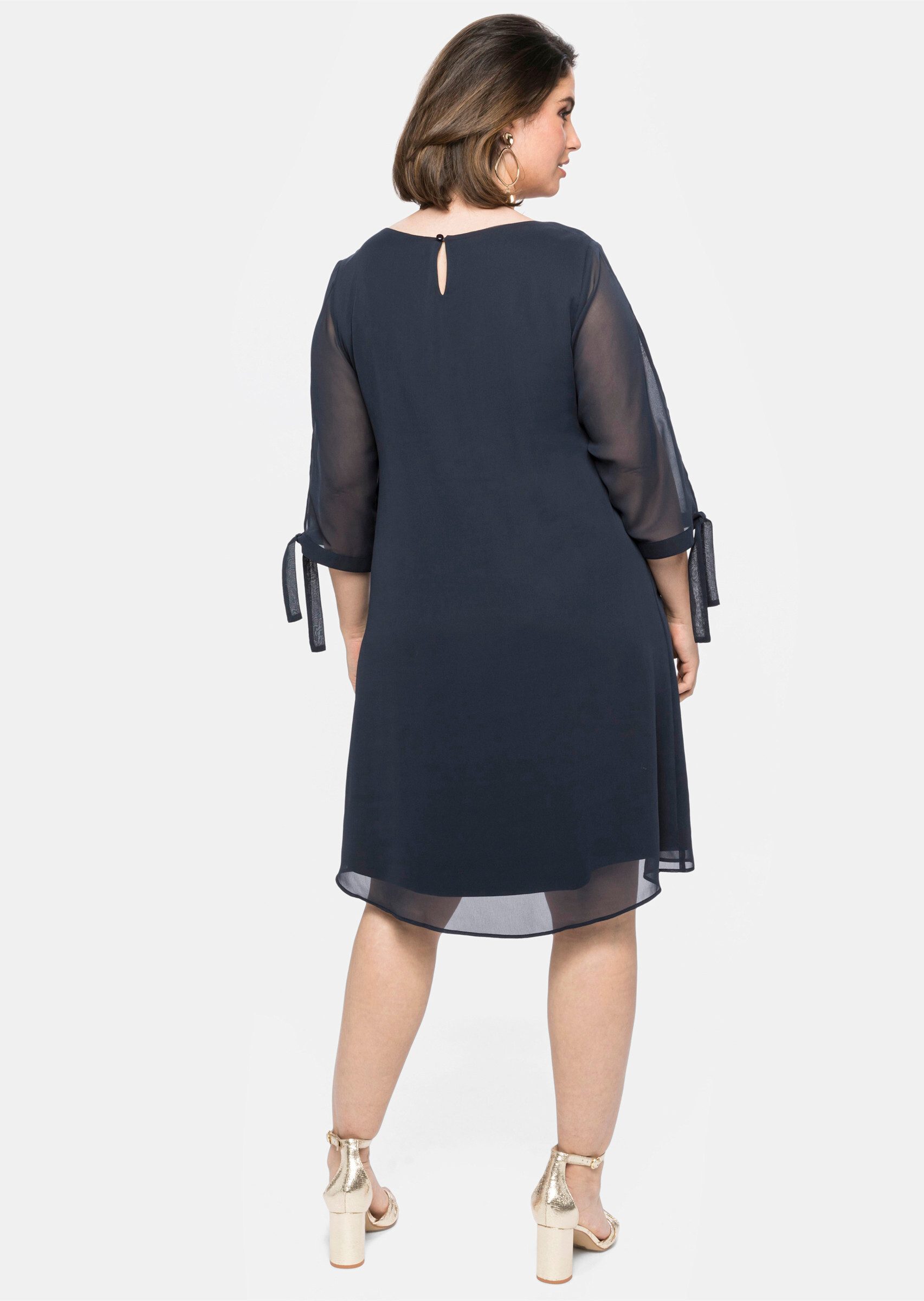 Sheego Etuikleid Chiffonkleid . günstig online kaufen