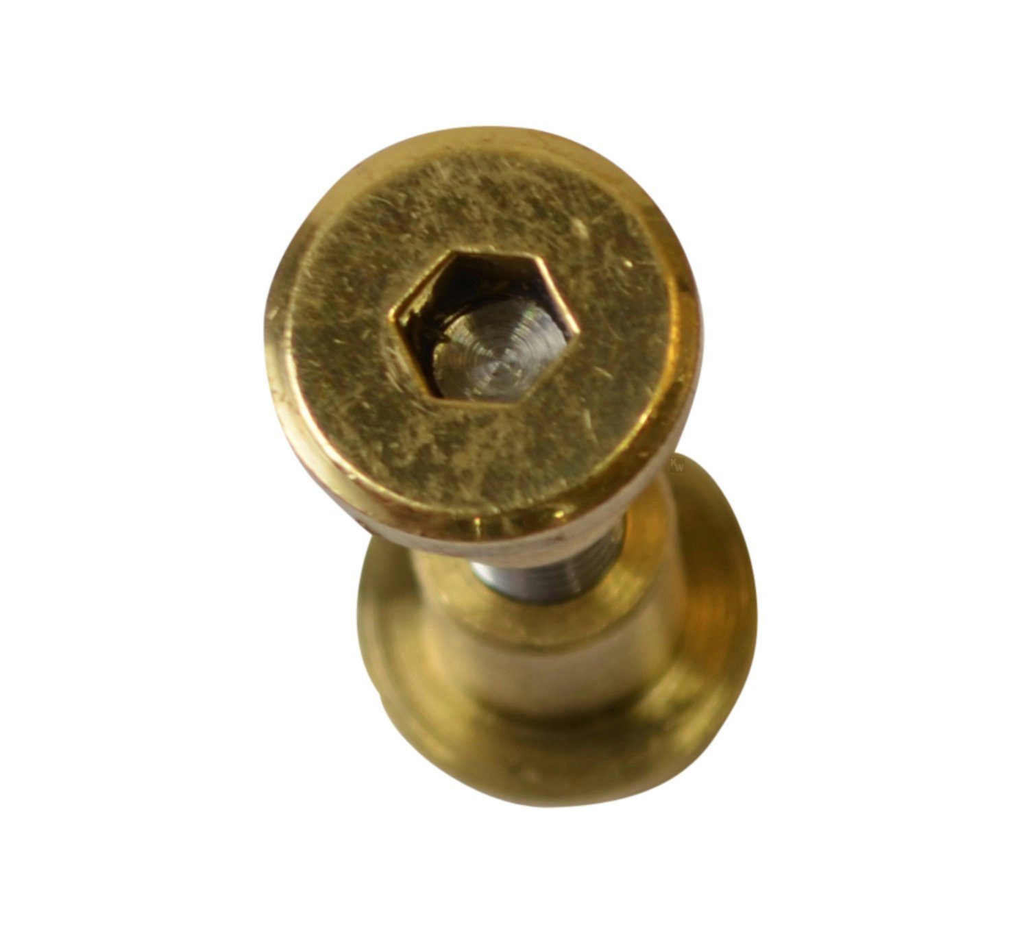 Kai Wiechmann Schraube Ersatzteile Teakmöbel Hülsenschraube 40 mm als Qualitätsschraube, (1 St), 3-tlg. Messing-Edelstahl-Schraube für Gartenmöbel