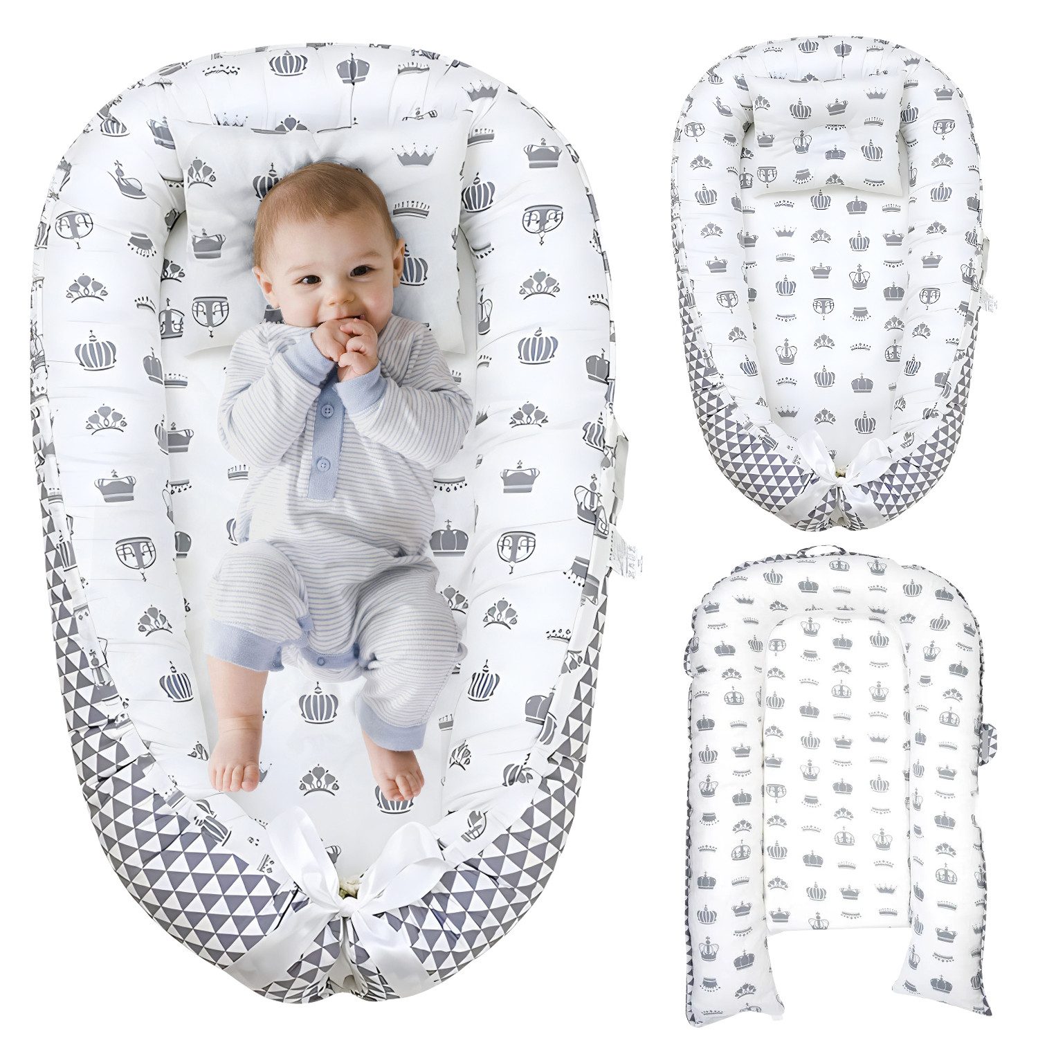 Kuschelnest Babynestchen Neugeborene Babynest für Kinderbett