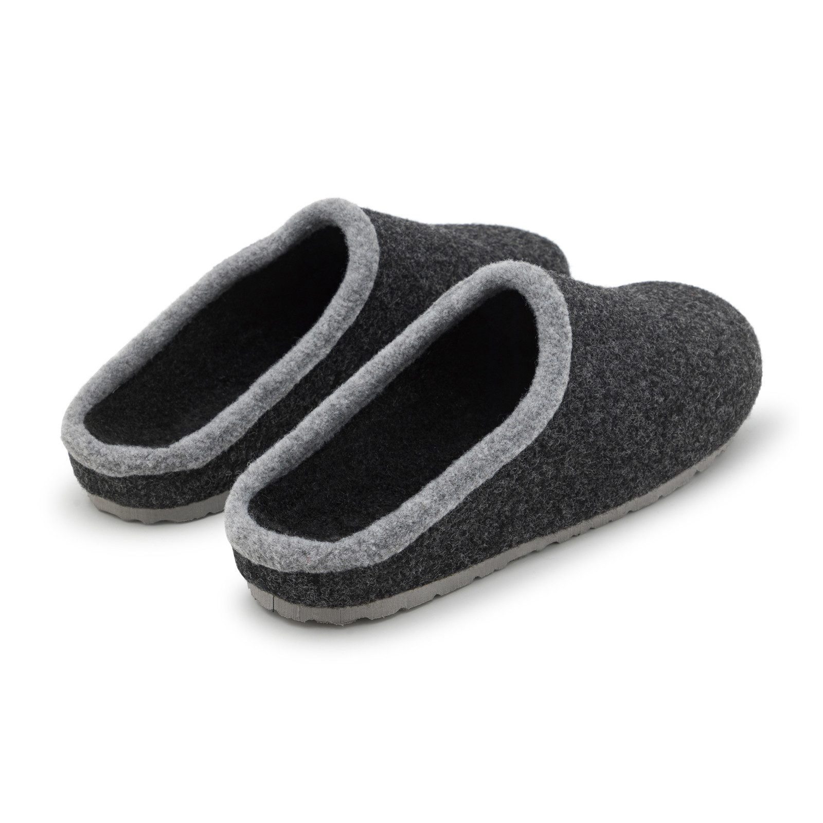 Pantoffelmann Filzclogs mit Fußbett Filzhausschuhe Herren Damen Filz Clog Hausschuhe Hausschuh (1 Paar) hoher Tragekomfort, angenehme Passform