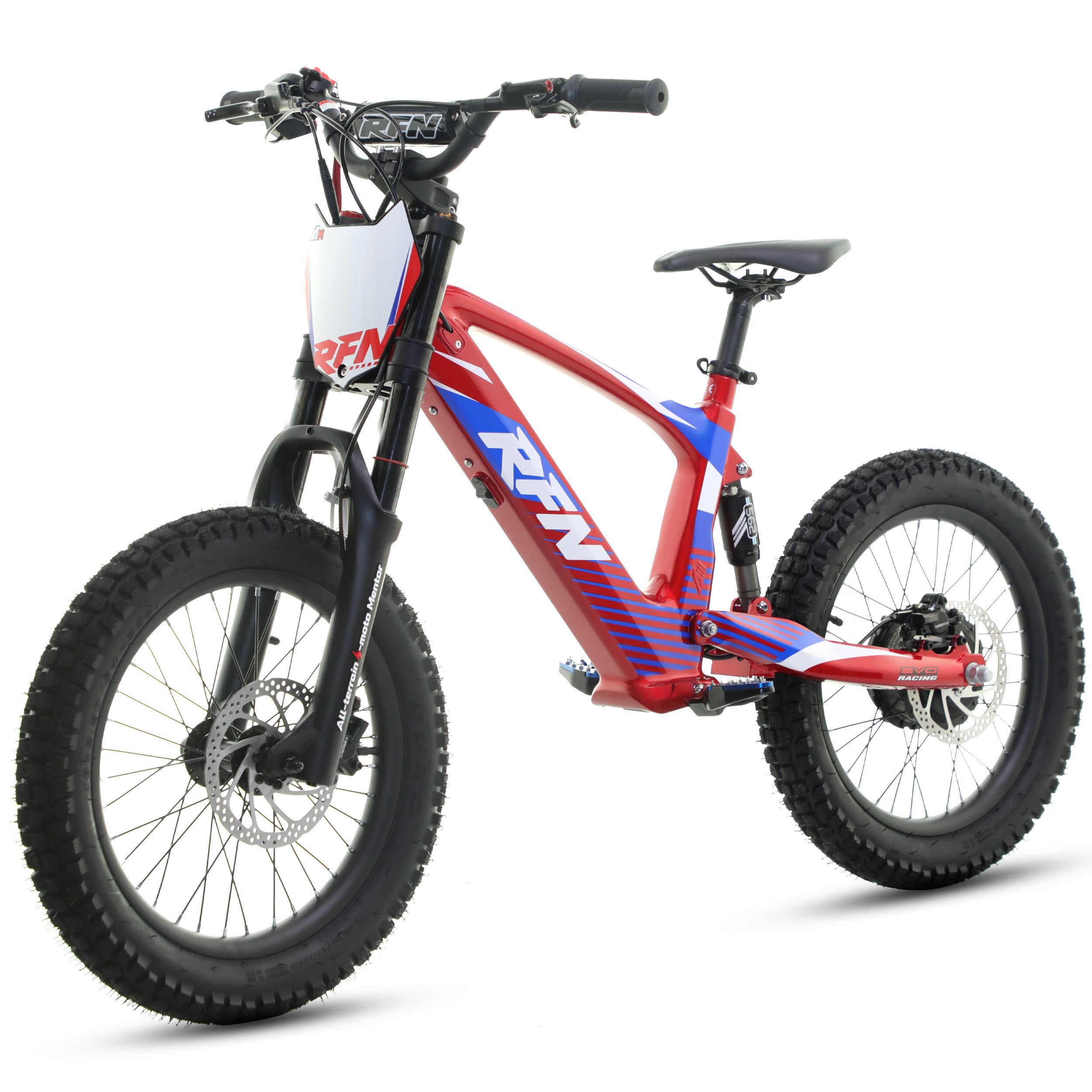 Vankel Elektro-Kindermotorrad EVO18 500W 18 Zoll E-Motorrad für Kinder 8-12 Jahre 36V Akku, Belastbarkeit 50 kg, 3 Fahrstufen Bis 30 km/h, 42 Nm, hydraulische Scheibenbremsen