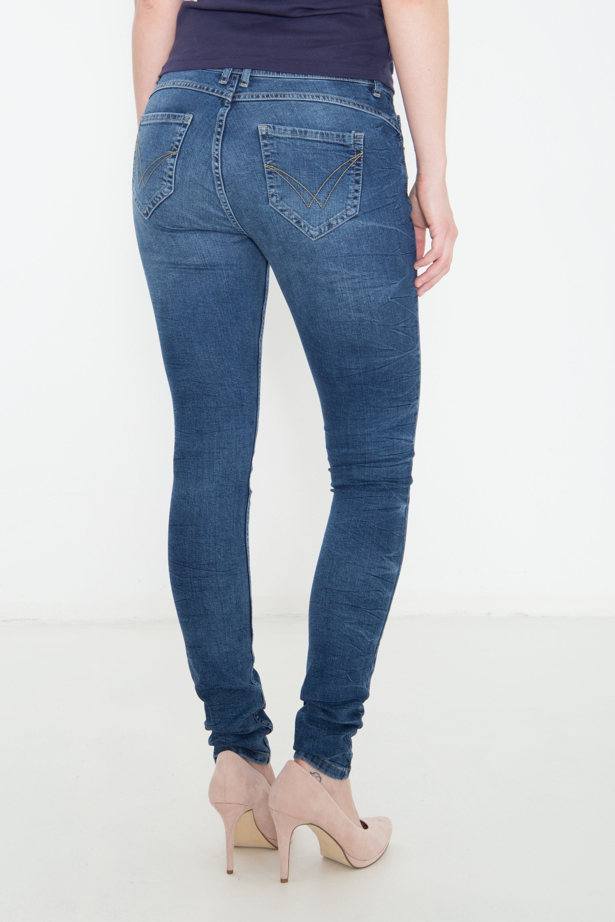 Damen Jeans Way of Glory 5-Pocket-Jeans Maria 5-pocket Basic Design in individueller Waschung