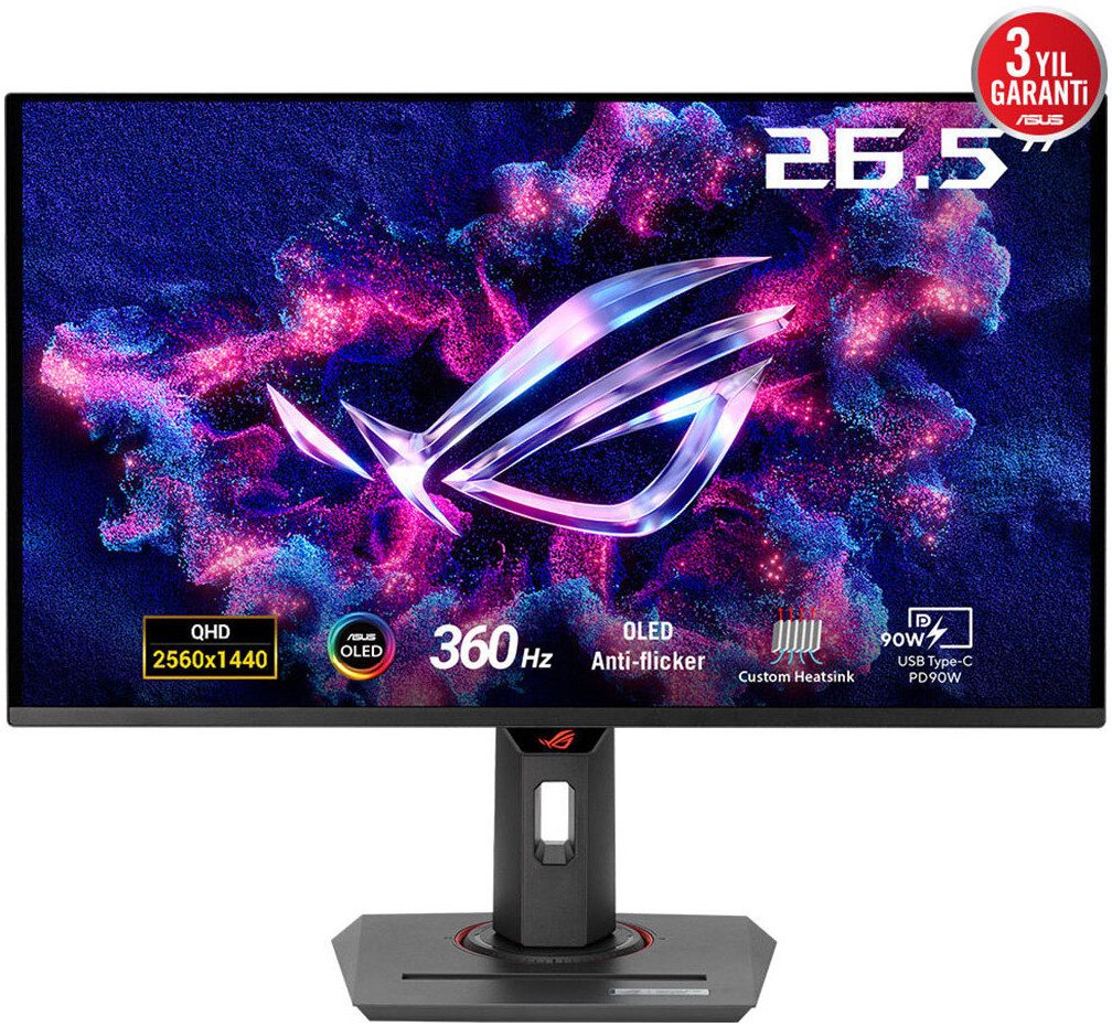 Asus XG27ACDNG Gaming-Monitor (68 cm/27 ", 2560 x 1440 px, Quad HD, 0,03 ms Reaktionszeit, 360 Hz, QD-OLED)