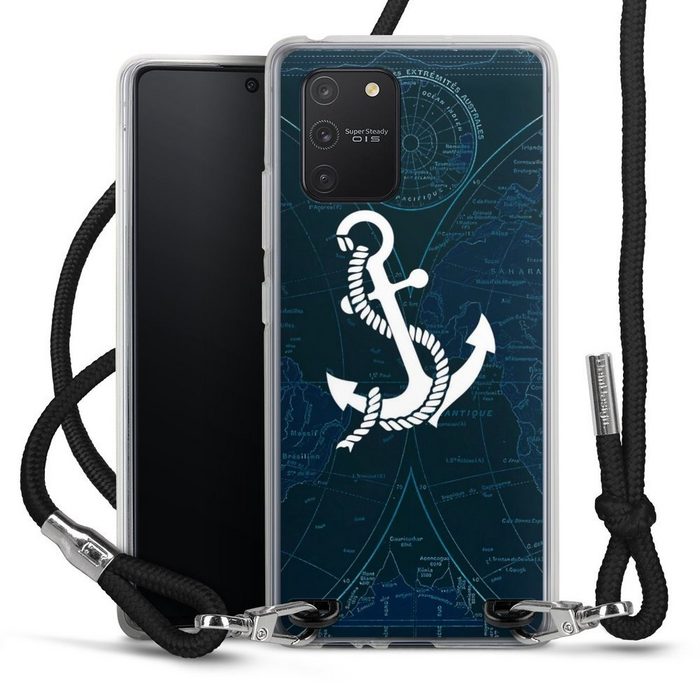 DeinDesign Handyhülle Anker Landkarte Segeln Sailors Style Samsung Galaxy S10 Lite Handykette Hülle mit Band Case zum Umhängen
