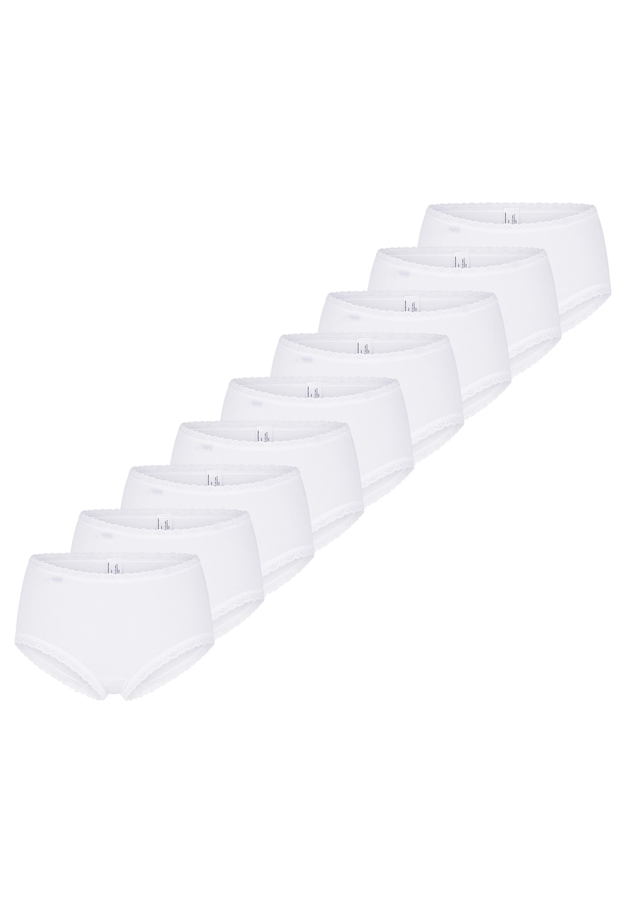 sloggi Midislip 9er Pack 24/7 Cotton Lace (Spar-Set, 9-St) Midi Slip - Baumwolle - Atmungsaktiv