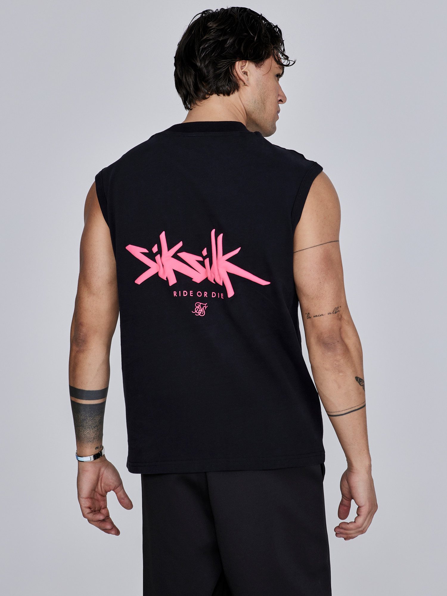Siksilk Tanktop SikSilk Herren Schwarz Pink günstig online kaufen