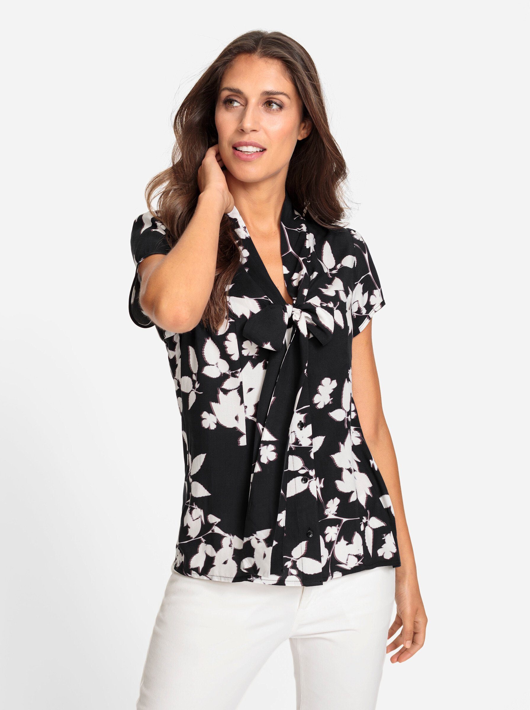 Klassische Bluse Druckbluse