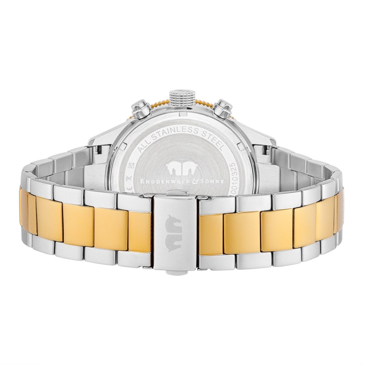 Rhodenwald & Söhne Chronograph Karthago II silber/gelbgold Karthago II, Armband aus Edelstahl