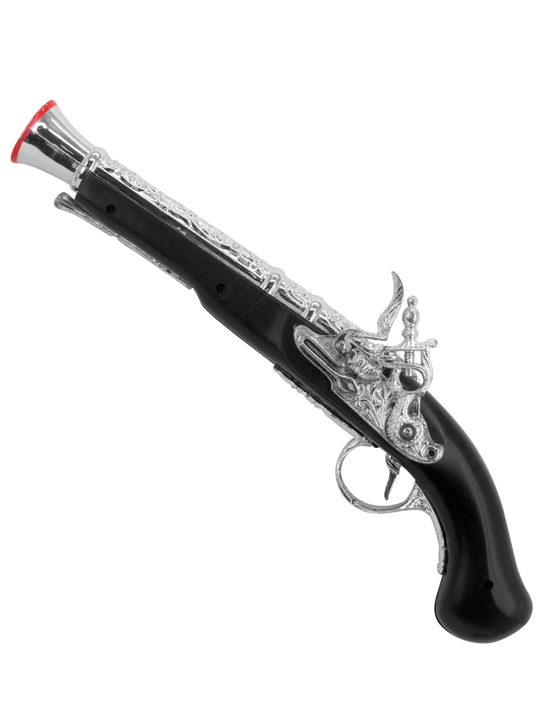 Widmann S.r.l. Kostüm Piratenpistole Kunststoff Schwarz für Kinder und Erwachsene 34 cm