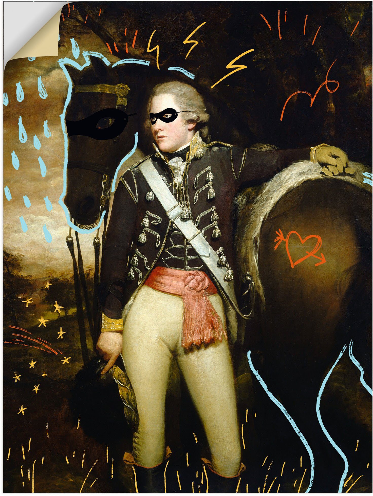 Artland Wandbild Maskierte Meister (Highwayman), Historische Persönlichkeiten (1 St), als Alubild, Leinwandbild, Wandaufkleber oder Poster in versch. Größen