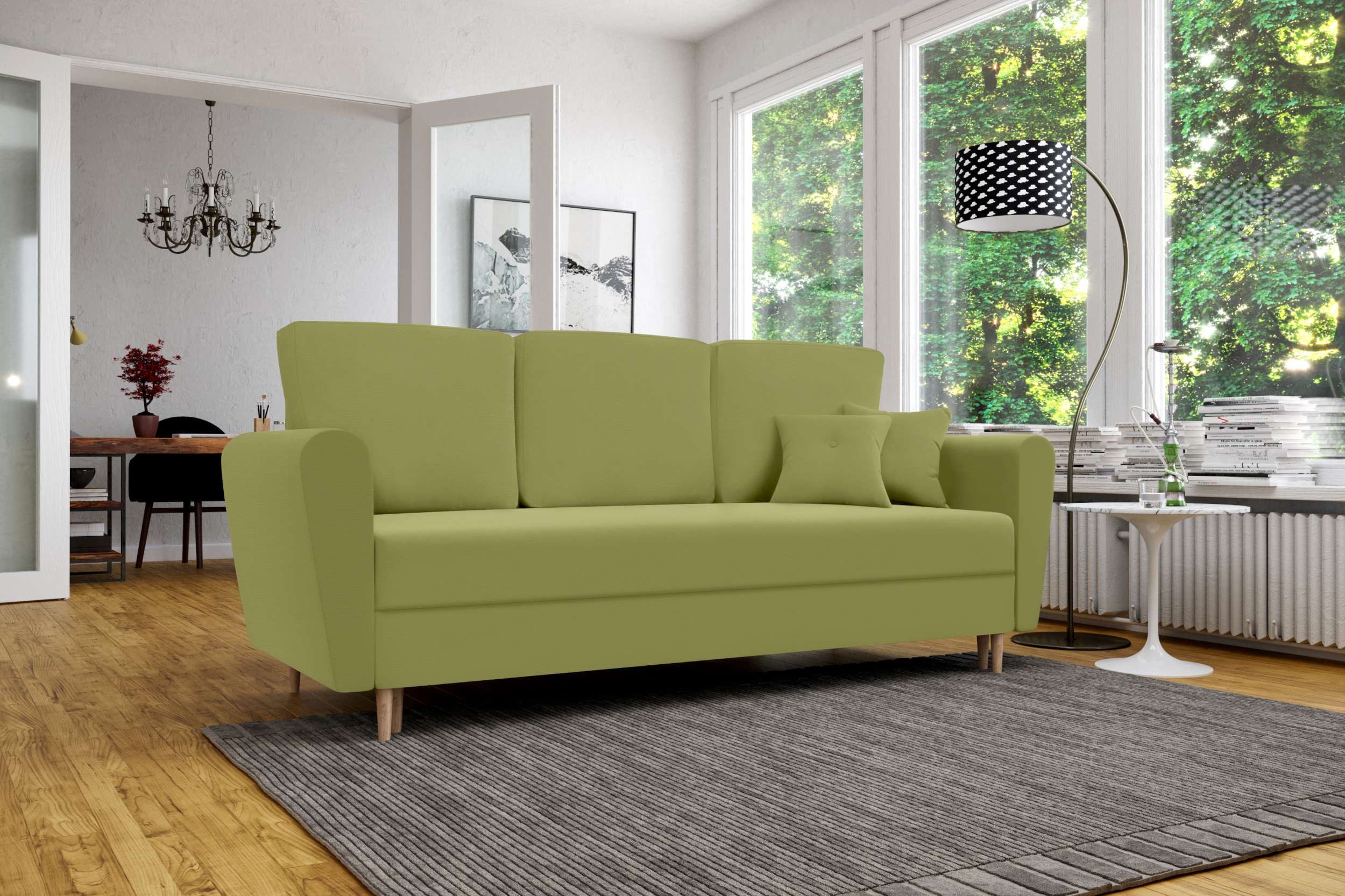 99rooms 3-Sitzer Rowan, 2,5-Sitzer, Sofa, mit Armlehnen und Rückenlehne, frei im Raum stellbar, Sitzkomfort