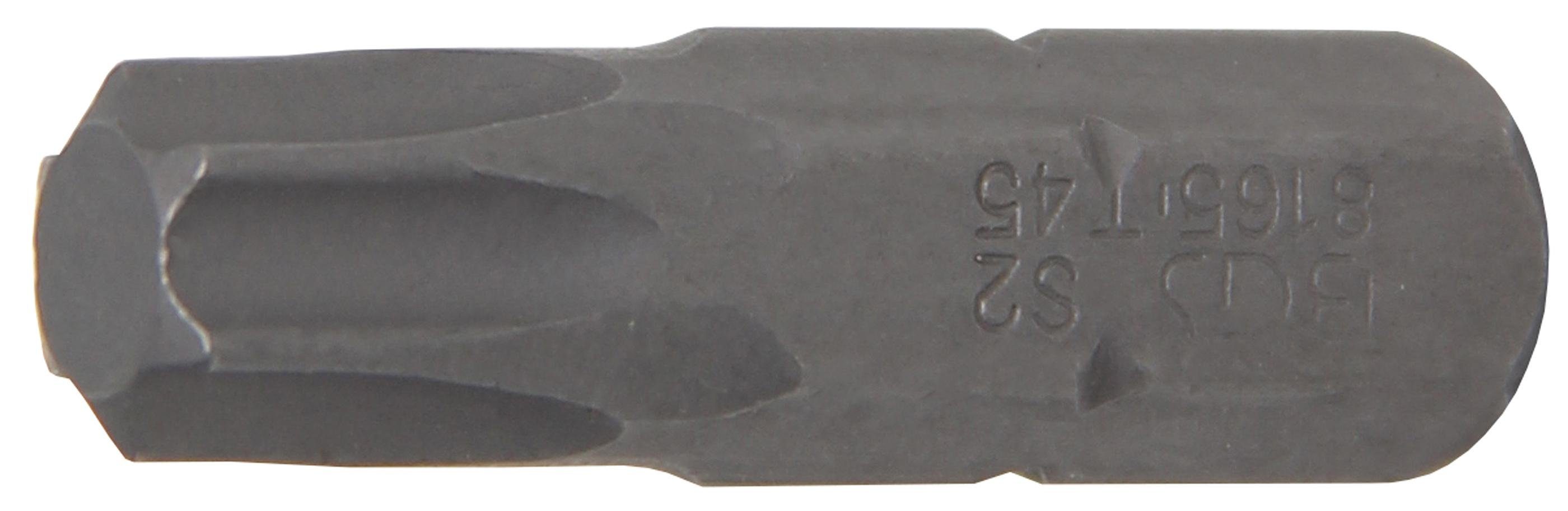 BGS technic Bit-Schraubendreher Bit, Antrieb Außensechskant 8 mm (5/16), T-Profil (für Torx) T45