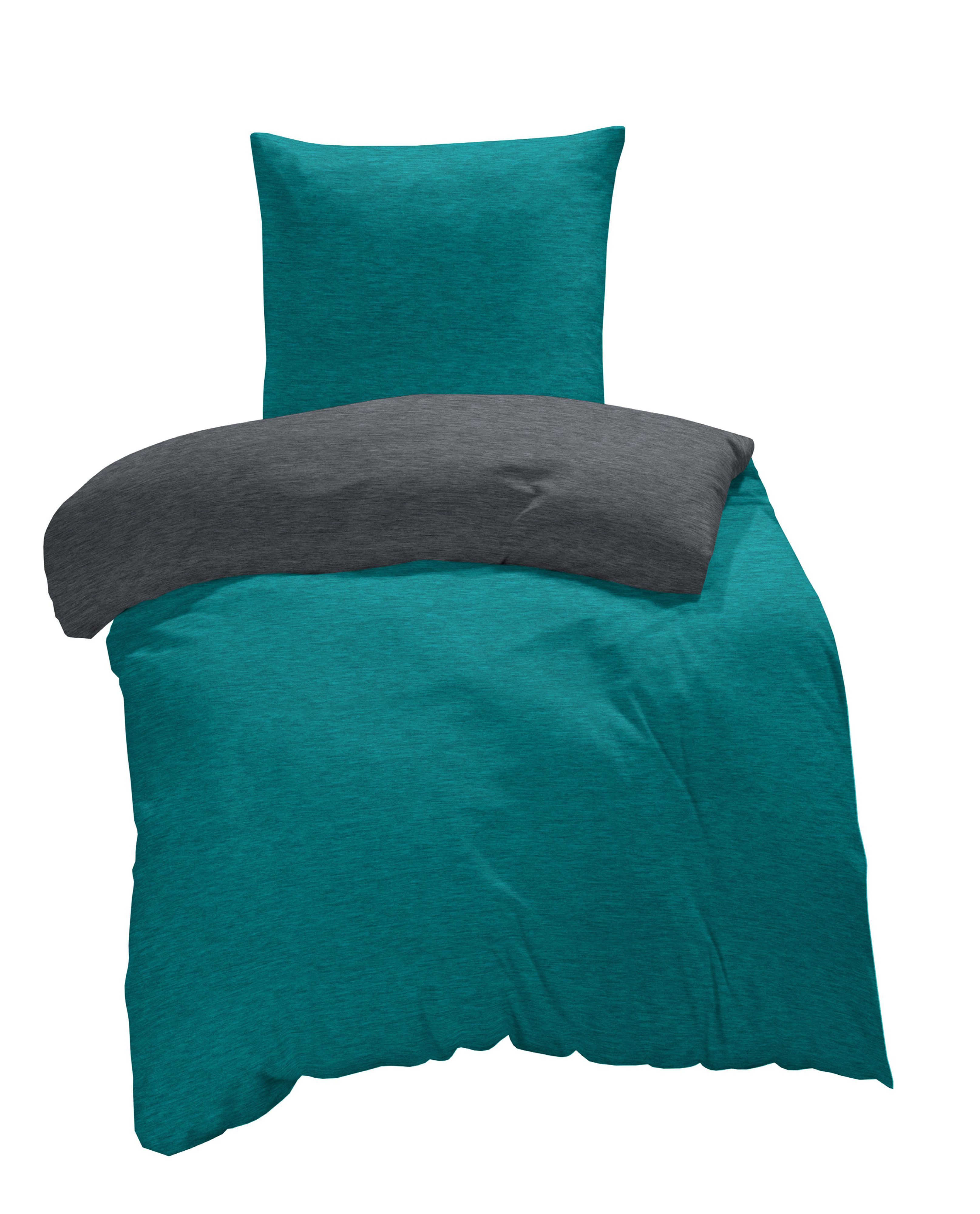 One Home Bettwäsche Melange, Flanell, 4 teilig, modern meliert, Baumwolle k günstig online kaufen