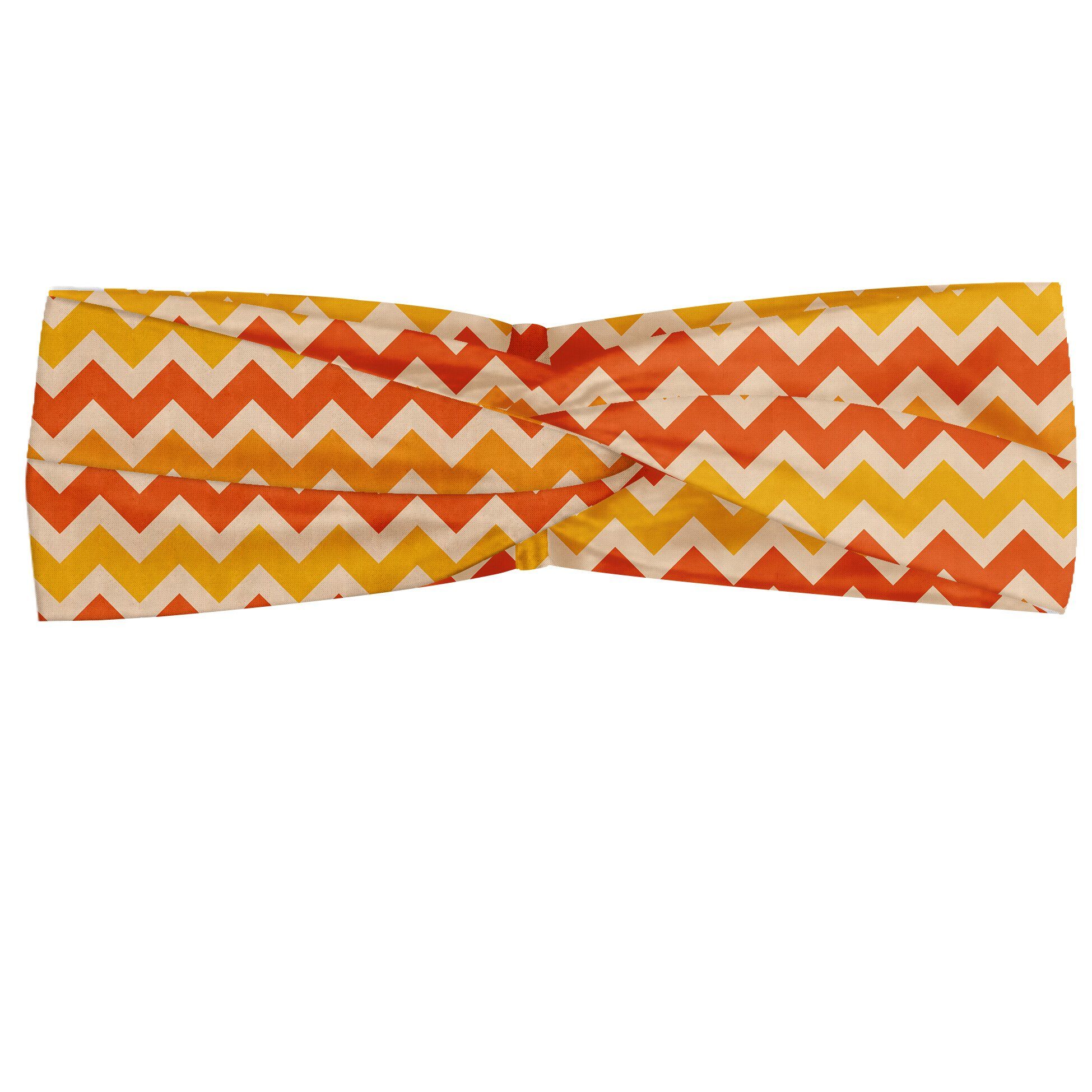 Abakuhaus Stirnband Elastisch und Angenehme alltags accessories Orange Wellenförmige Geometrischer Weinlese