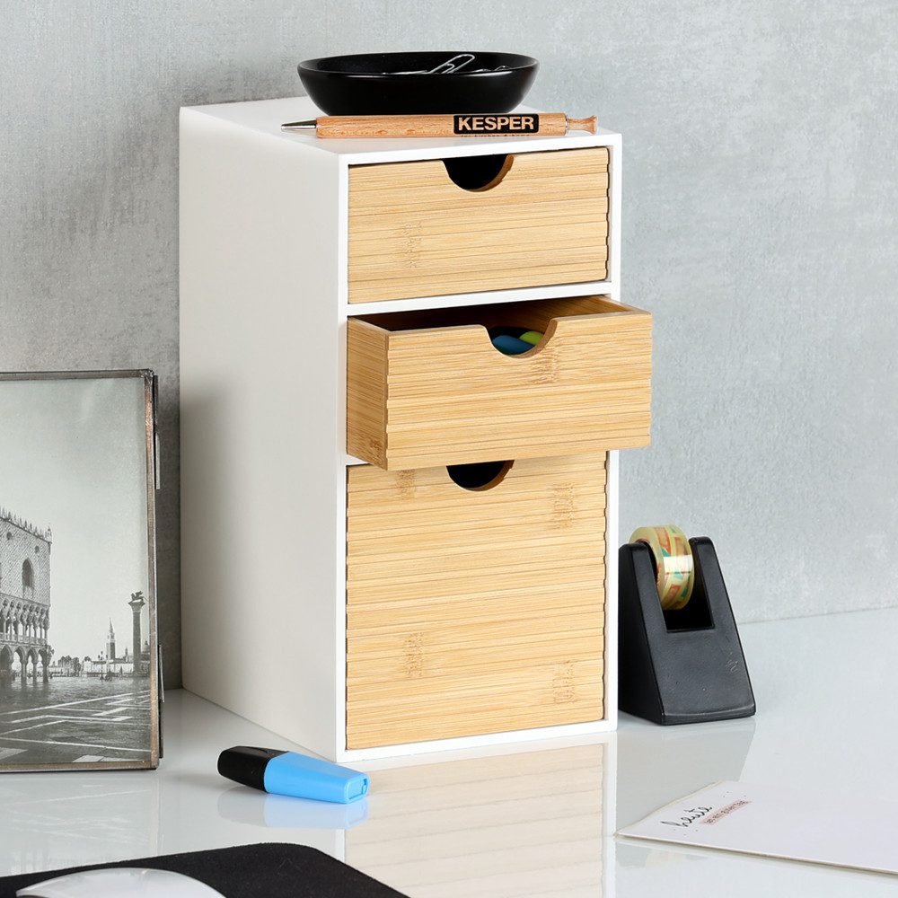 KESPER® Organizer Küchenregal, Aufbewahrungsbox, FSC®-zertifiziert (1 St), Mini-Kommode mit 3 Schubladen
