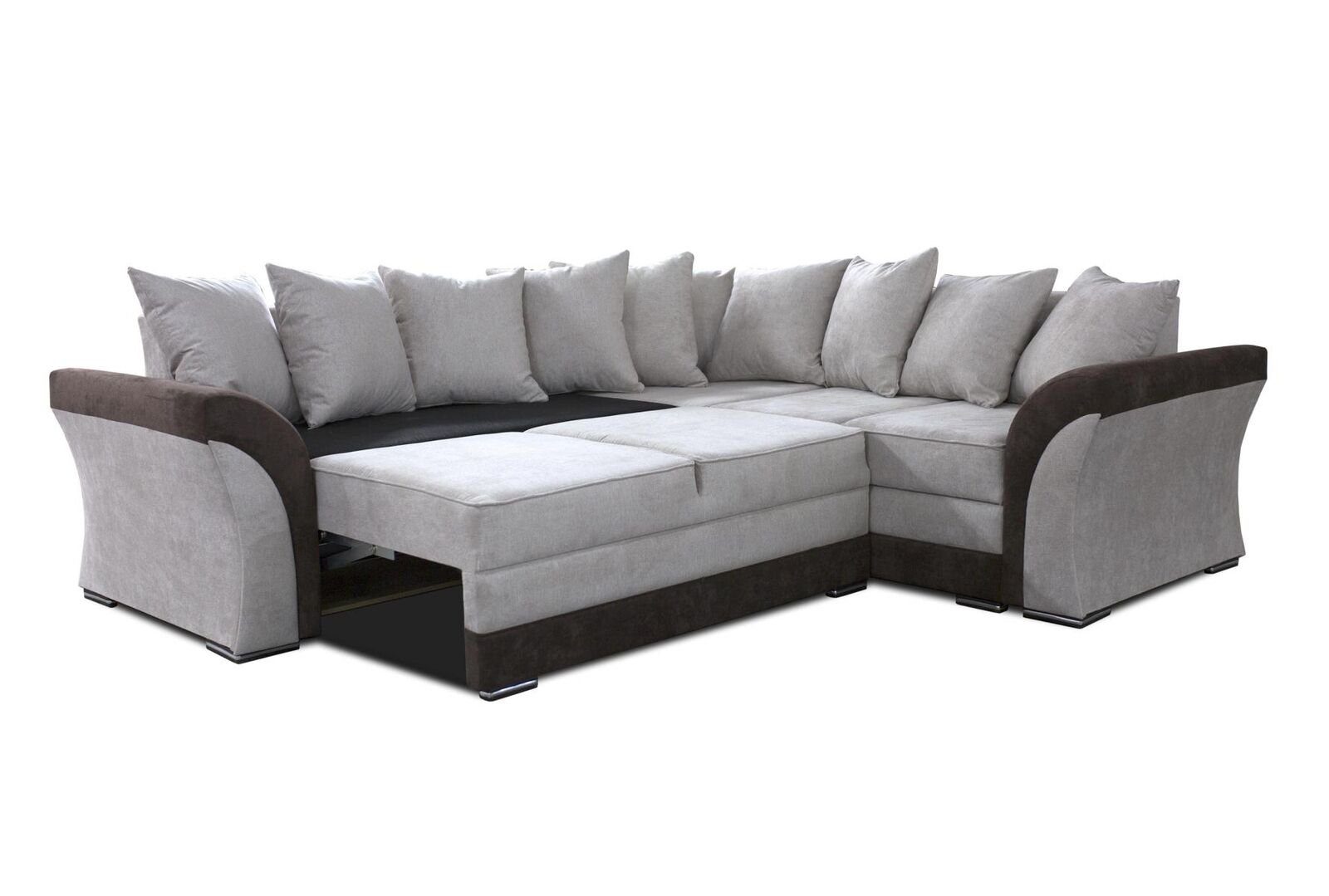 JVmoebel Neu Grau Sofa Lounge Relax Couch Design Sofas Eck Ecksofa Wohnlandschaft Ecksofa,
