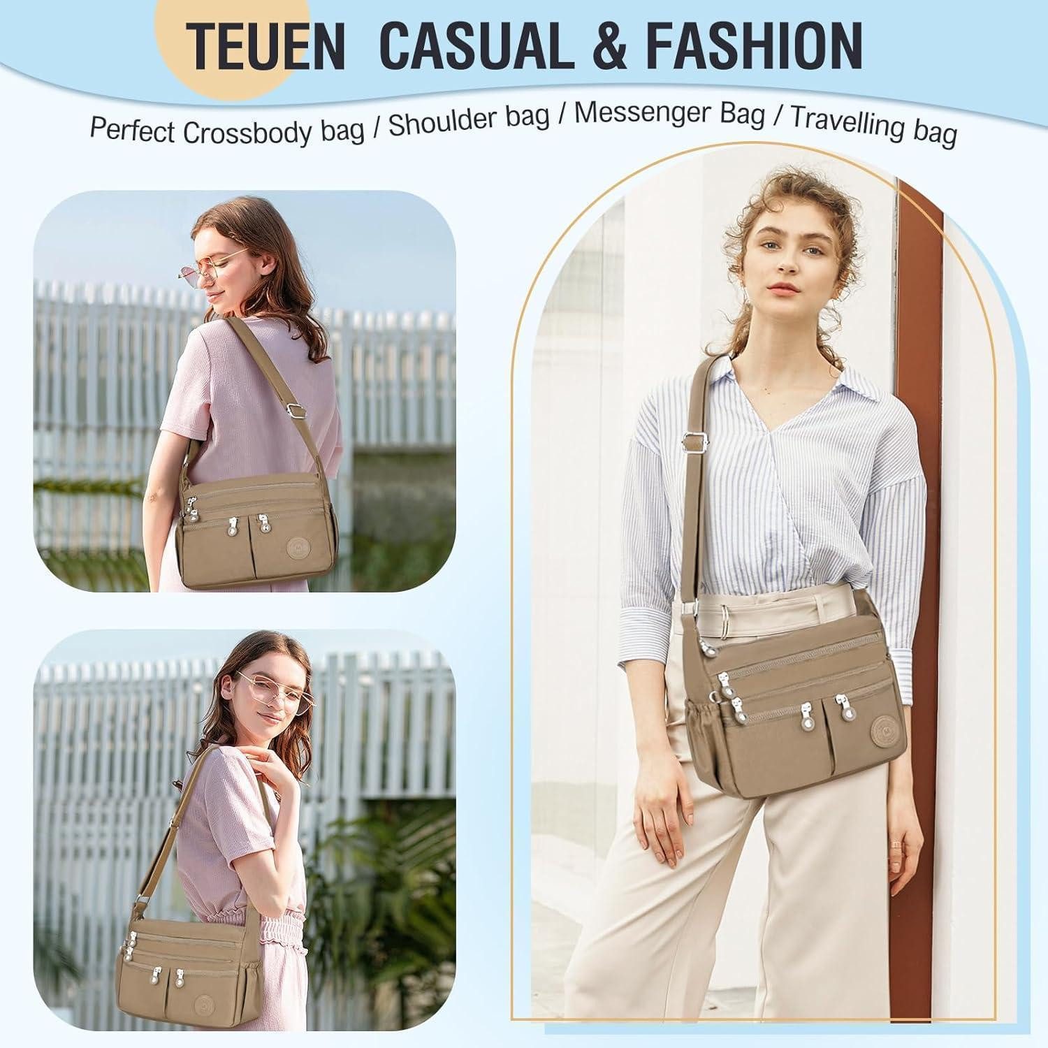 LuxusKollektion Messenger Bag Umhängetasche Damen Crossbody Wasserdicht Nyl günstig online kaufen