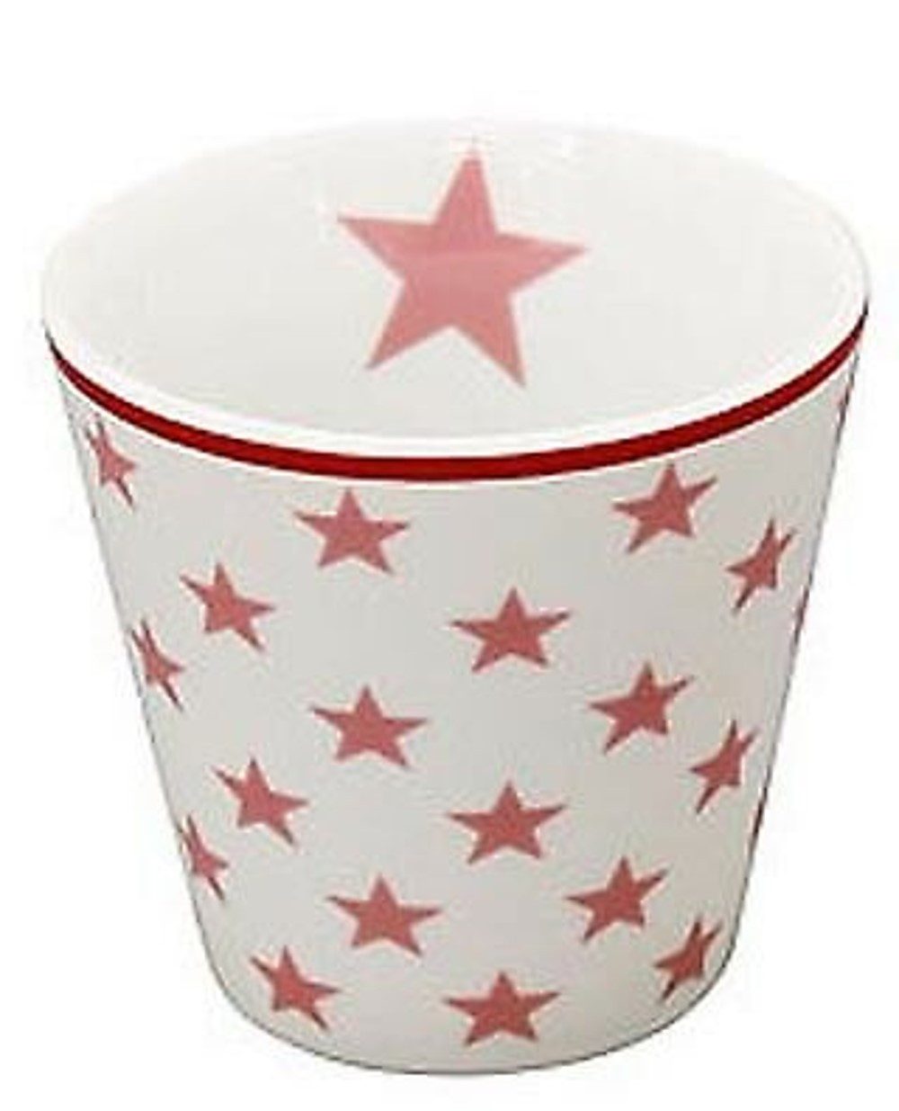 Krasilnikoff Espressotasse Krasilnikoff Espresso Tasse STERNE Weiß Rosa