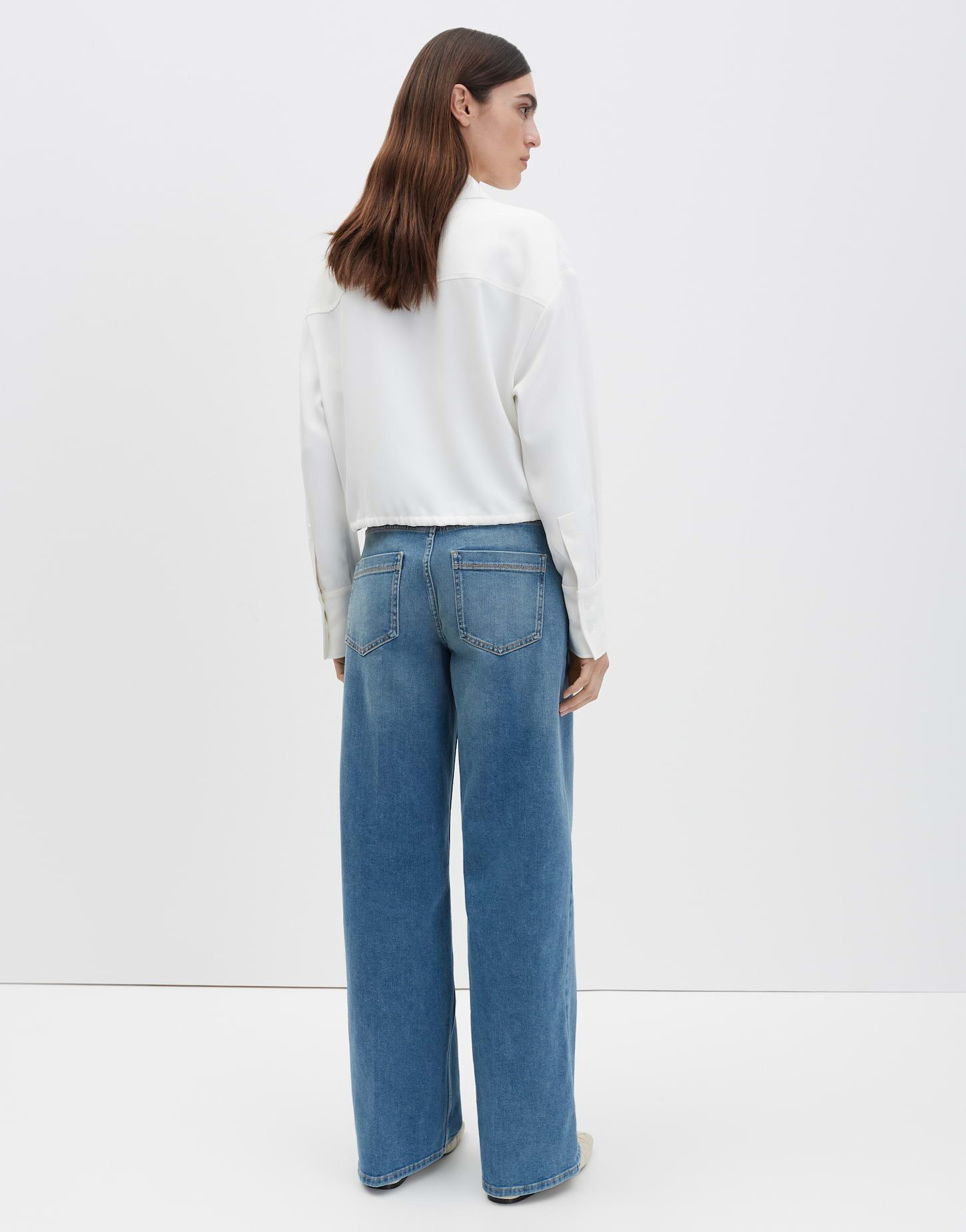 someday Weite Jeans CELLMA ICONIC aus BCI Cotton Mix Mid Rise weiter, gerader Beinverlauf, elastischer Stoff