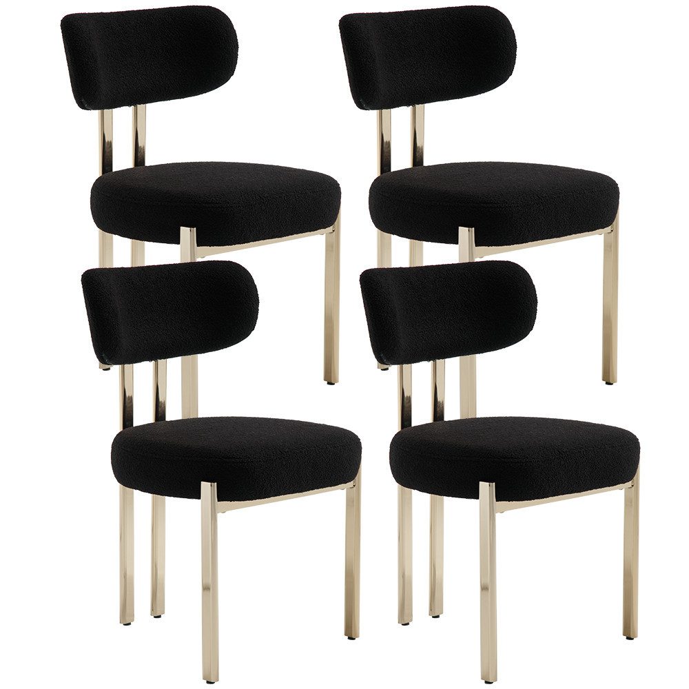 WAHSON OFFICE CHAIRS Esszimmerstuhl aus Teddystoff 2er Set Küchenstuhl mit günstig online kaufen