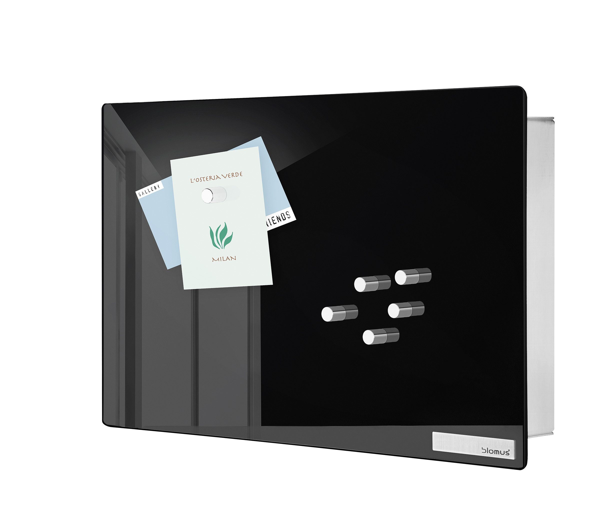 blomus Schlüsselkasten -VELIO- Schlüsselbrett, Magnetwand: Modernes Design (1 St), 7 gummierte Haken, inkl. Magnet, Magnetfunkton