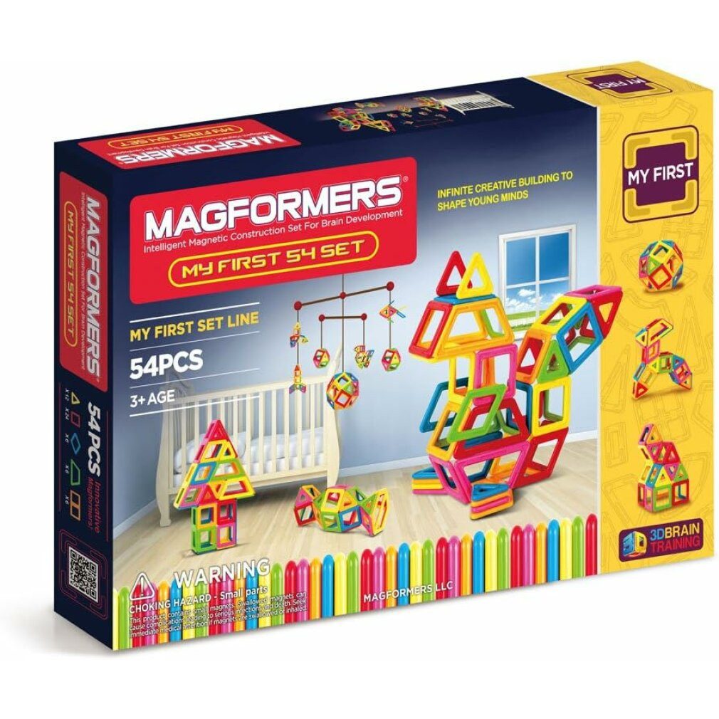 MAGFORMERS Meine ersten 54 Stück Konstruktions-Spielset, (Packung)