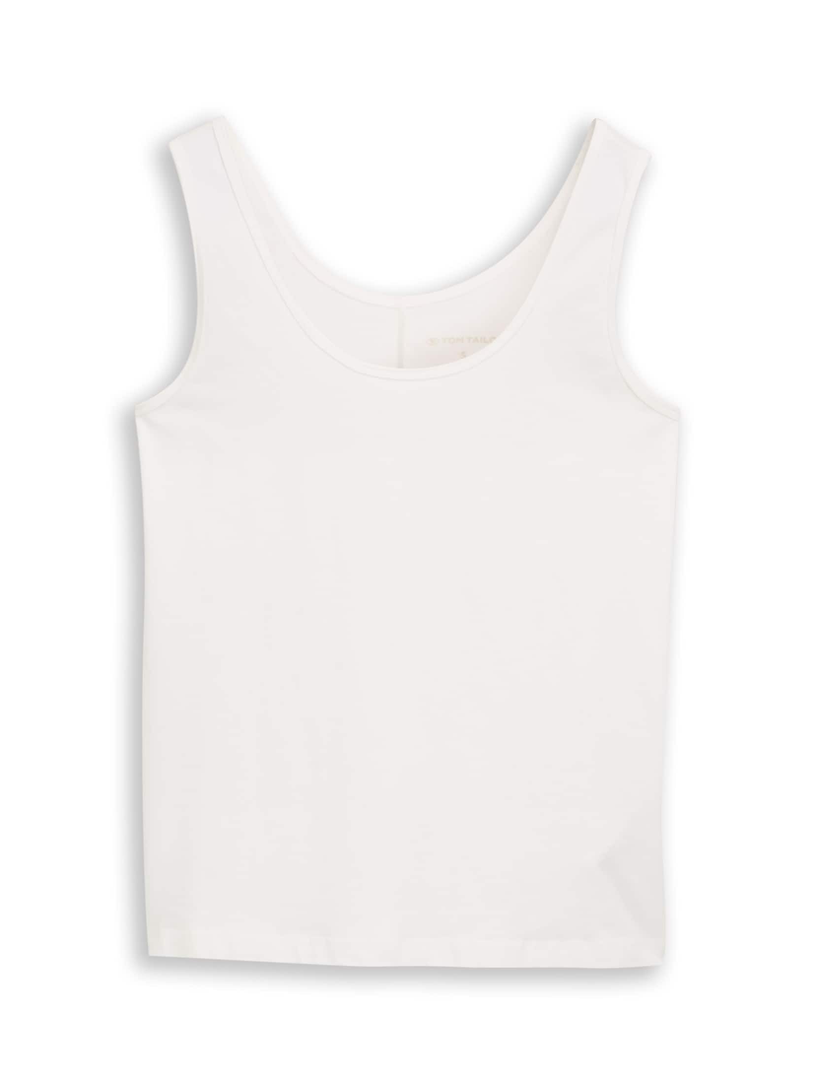 TOM TAILOR Trägertop T-Shirt (im Einserpack) Slim Fit Top mit Rundhalsausschnitt