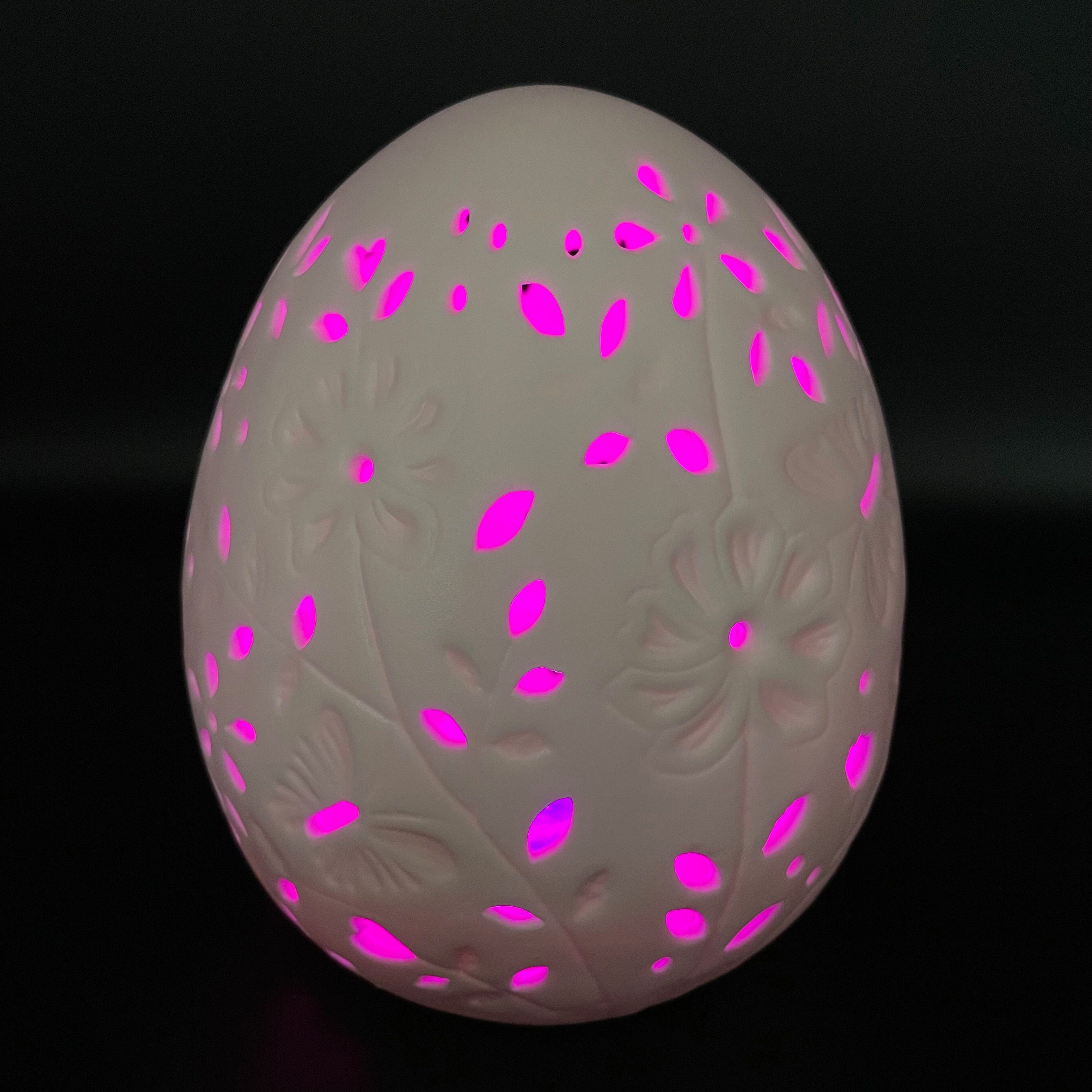 Osterei 3 - mit LED Ostereier wählbar oder Online-Fuchs Keramik Deko Warmweiß (3tlg), aus Ostern Farbwechsel Timerfunktion